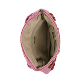 The Sak Caraway Small Belt Bag - Hand Crochet - Pink Cherries