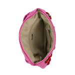 The Sak Caraway Small Belt Bag - Hand Crochet - Pink Cherries