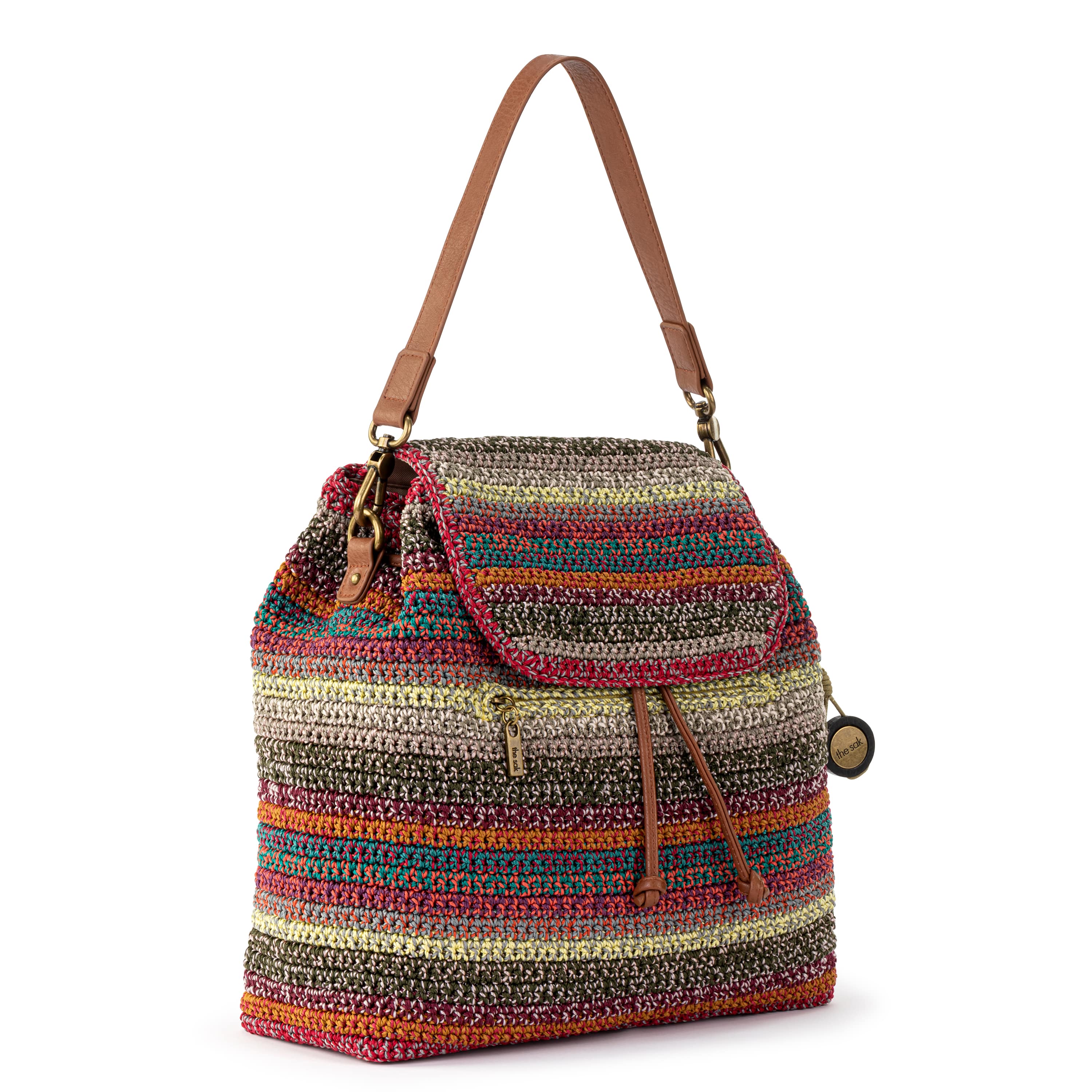 The Sak Sayulita Backpack - Hand Crochet - Sunset Stripe