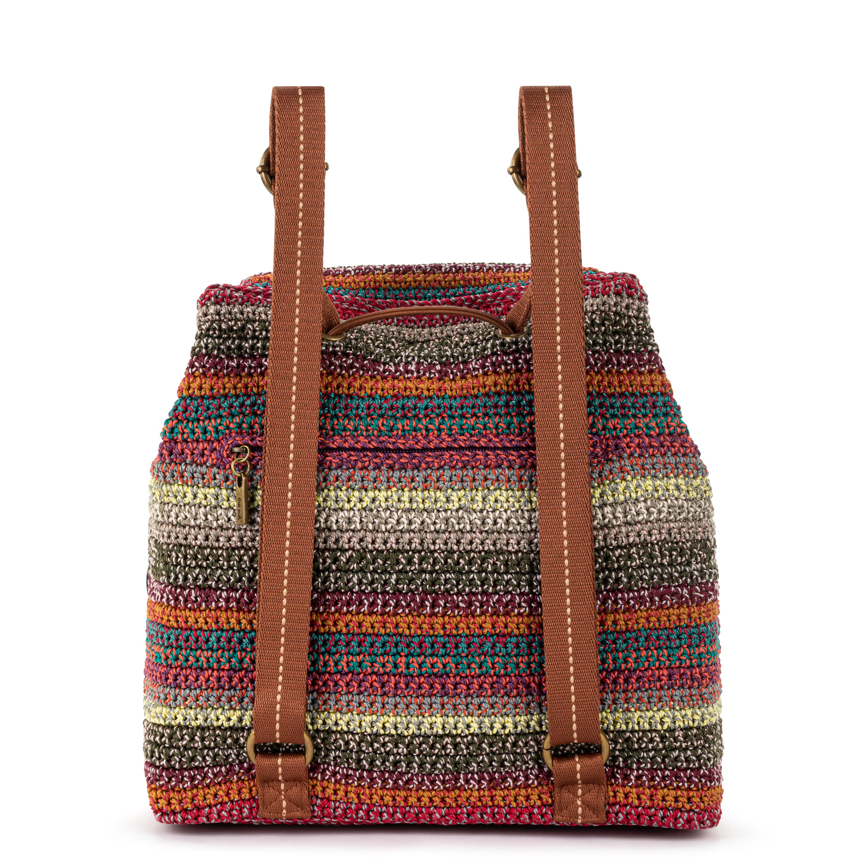 The Sak Sayulita Backpack - Hand Crochet - Sunset Stripe