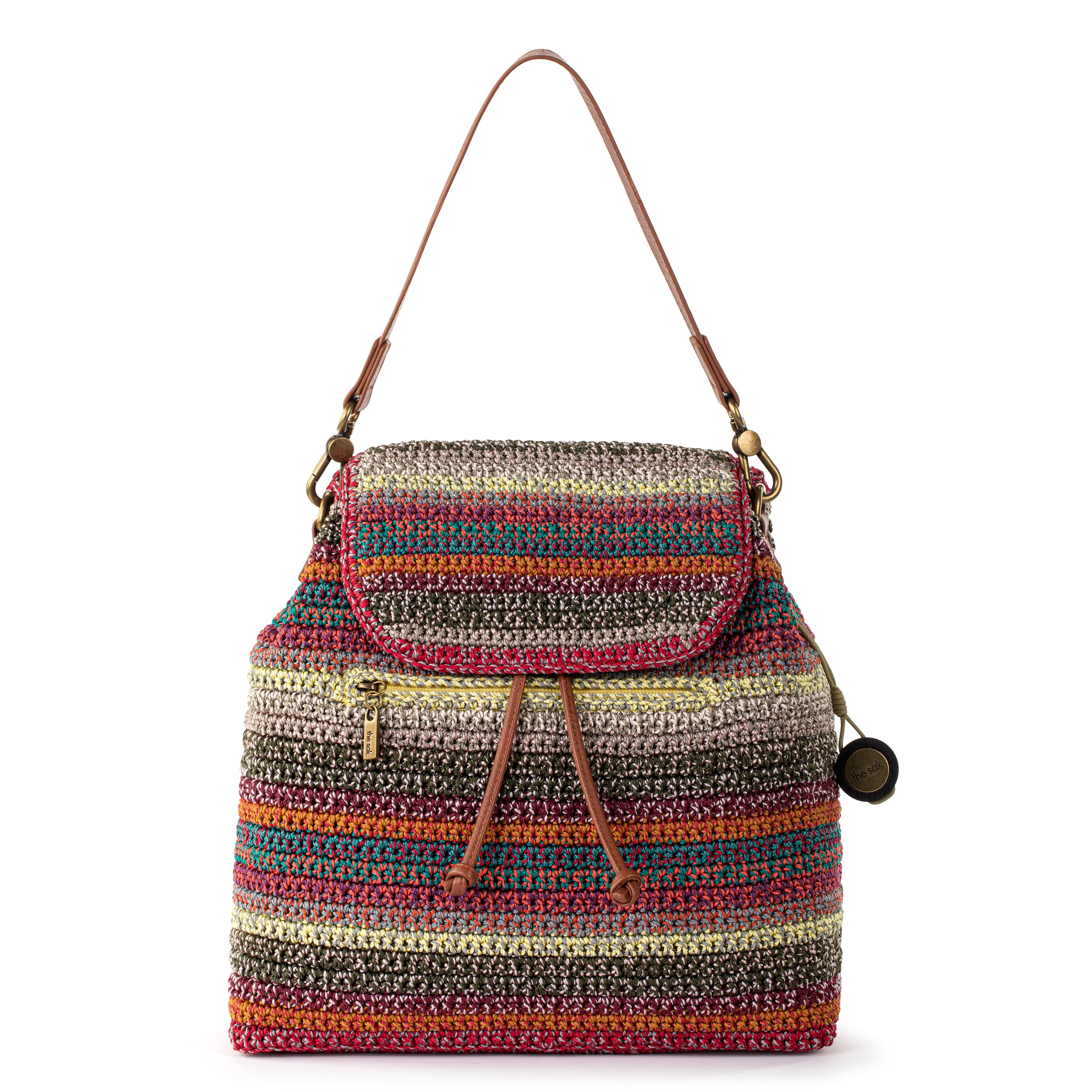 The Sak Sayulita Backpack - Hand Crochet - Sunset Stripe