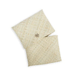 The Sak Jasper Double Disc Earrings - Hand Crochet - Serenity Stripe