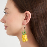 The Sak Cyrus Charm Earrings - Hand Crochet - Pineapple
