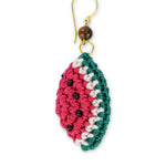 The Sak Cyrus Charm Earrings - Hand Crochet - Watermelon