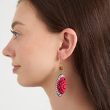 The Sak Cyrus Charm Earrings - Hand Crochet - Watermelon