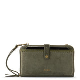 The Sak Los Feliz Large Tote and Iris Smartphone Wallet Bundle - Leather - Moss Suede