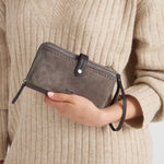The Sak Iris Smartphone Wallet - Leather - Mushroom Suede