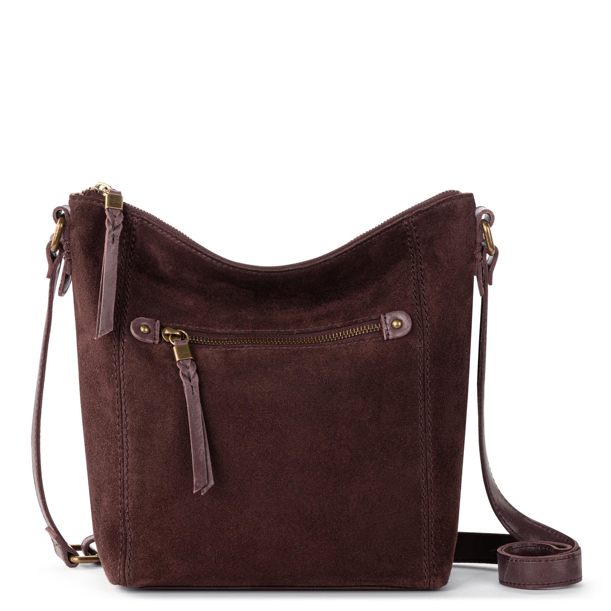 Ashland Crossbody Bag in Mahogany Suede