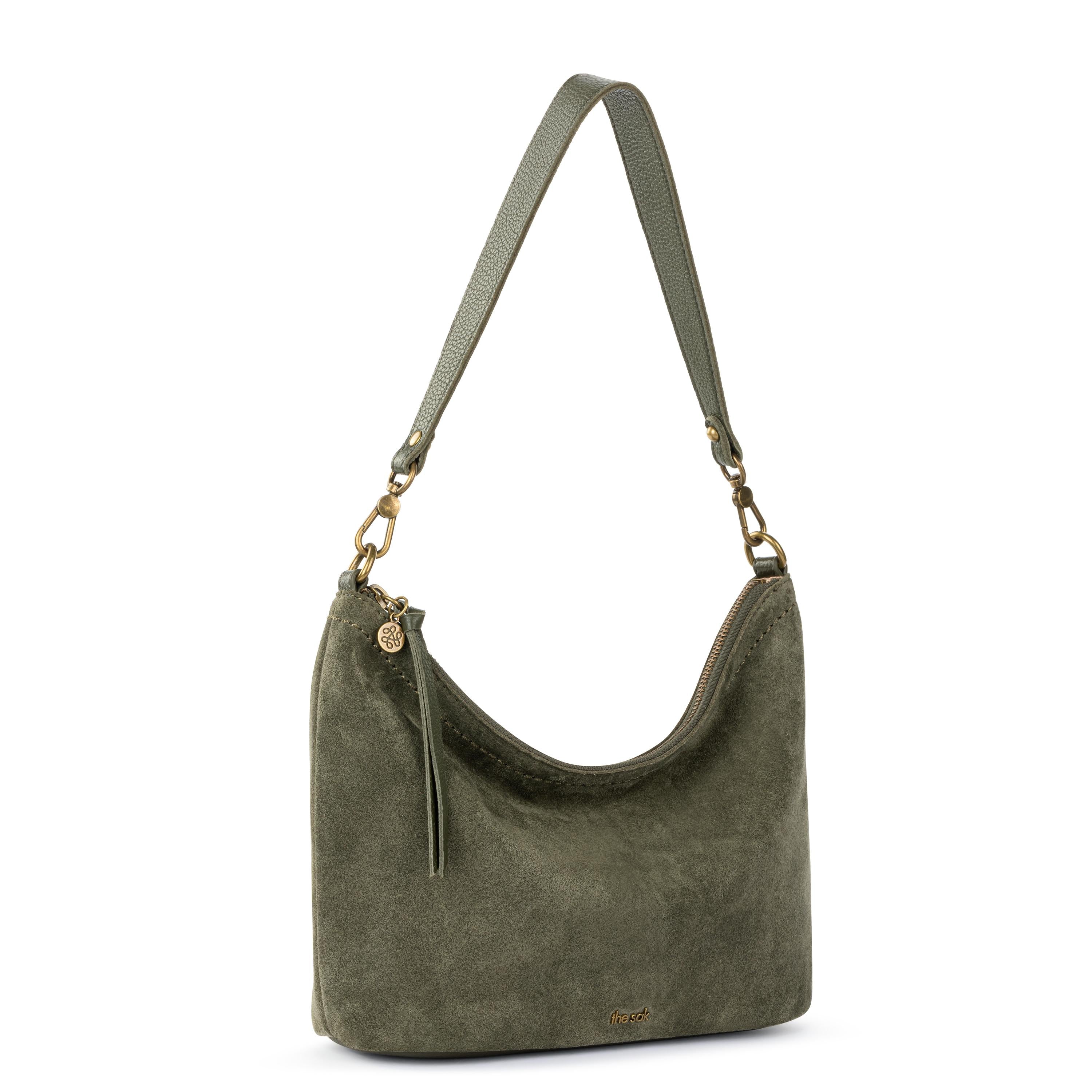 The Sak Jasmine Small Hobo - Leather - Moss Suede