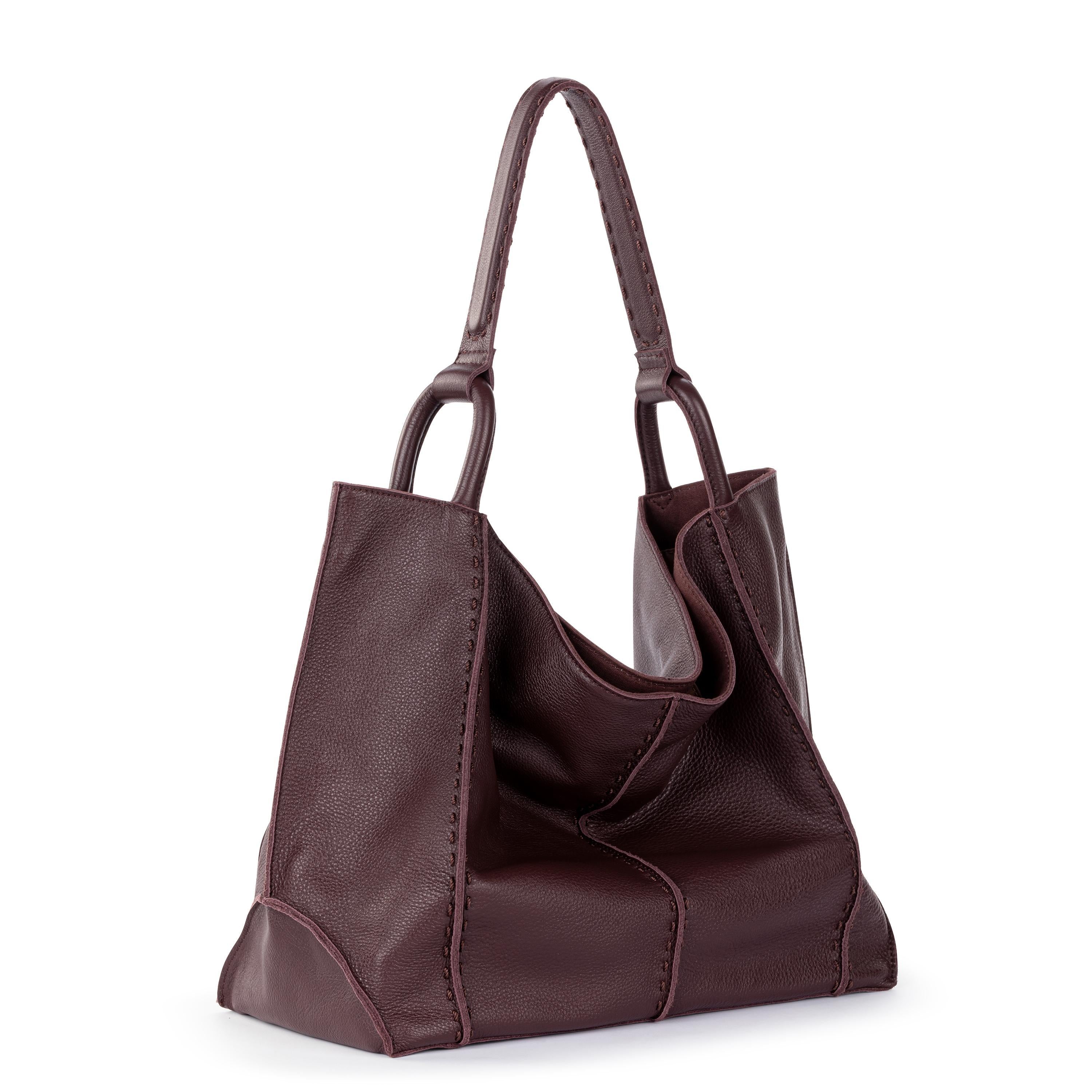 The Sak Los Feliz Large Tote - Leather - Mahogany