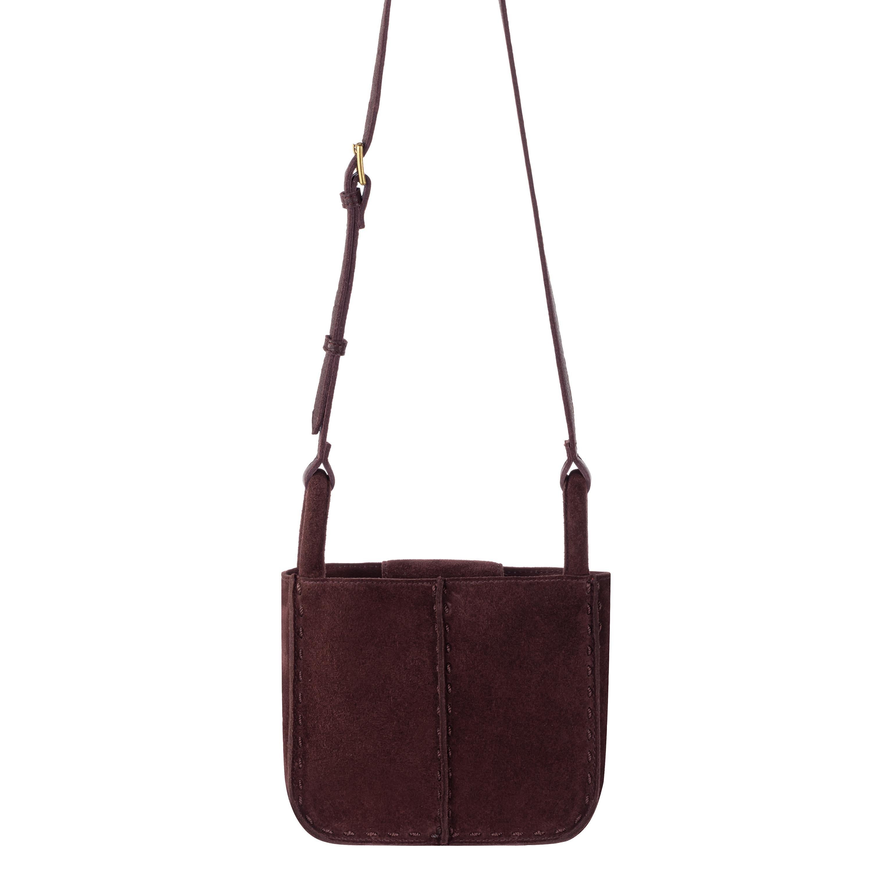 The Sak Los Feliz Mini Crossbody - Leather - Mahogany Suede