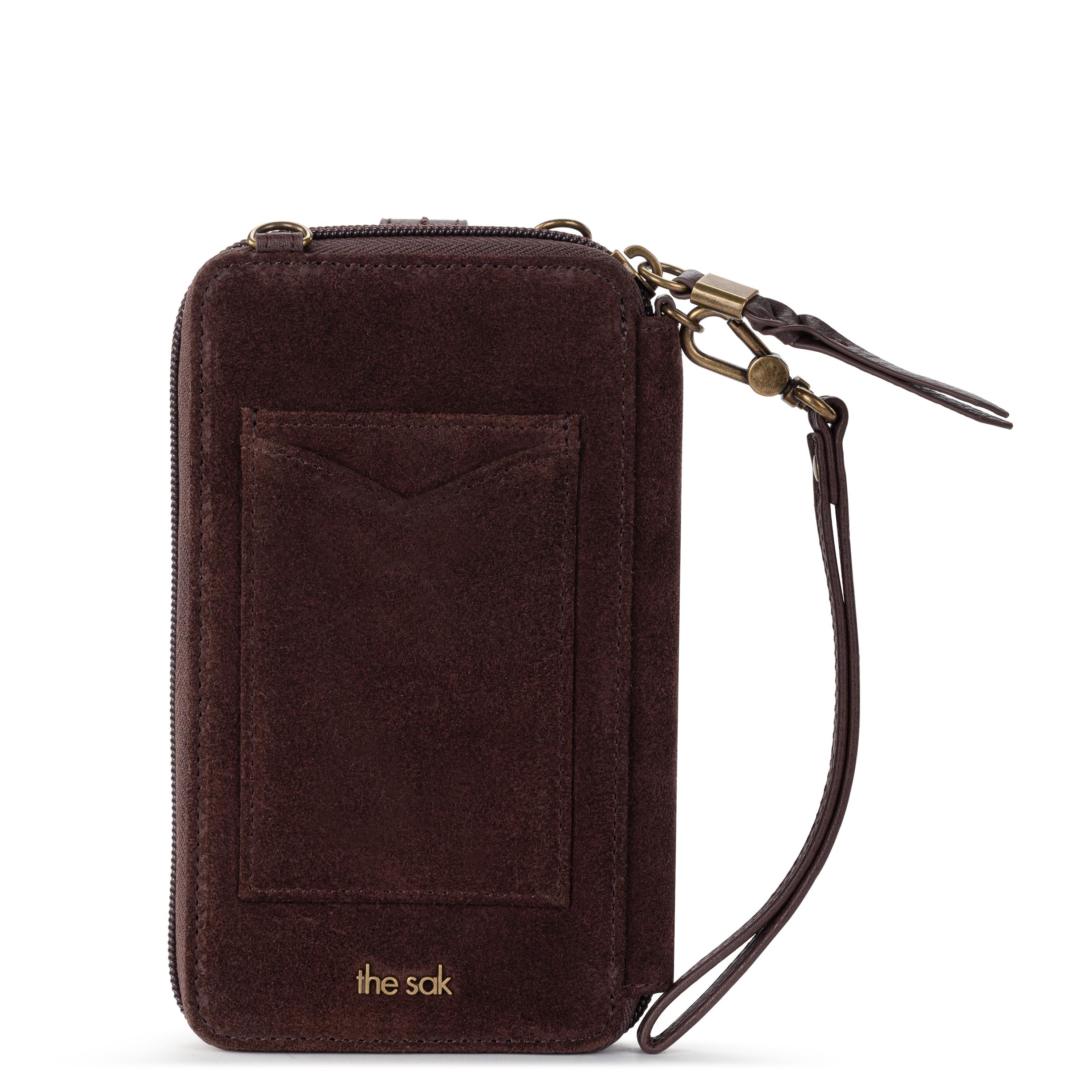 Silverlake Smartphone Wallet in Mahogany Suede – The Sak
