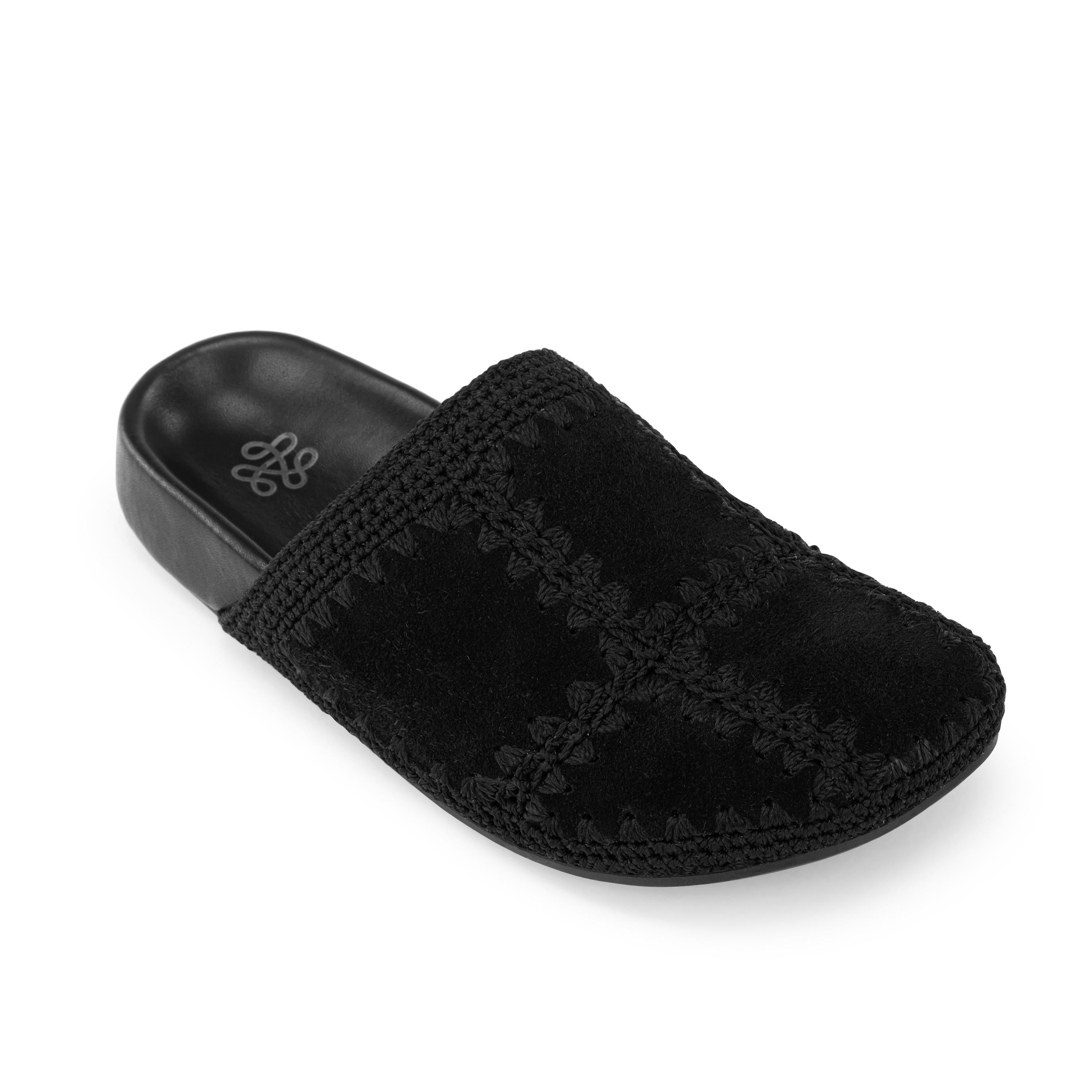 The Sak Bolinas Clog - Leather - Black Suede Patch