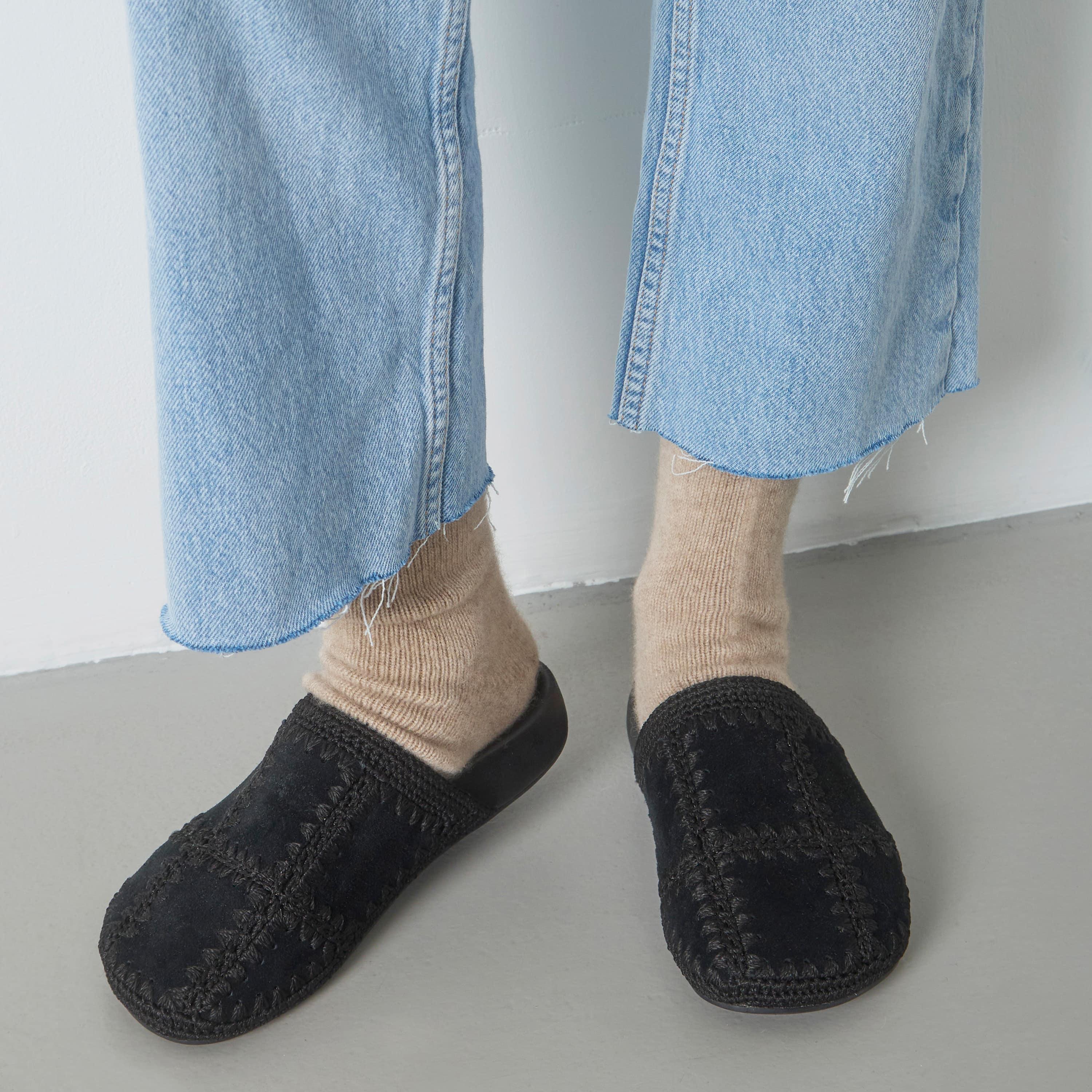 The Sak Bolinas Clog - Leather - Black Suede Patch