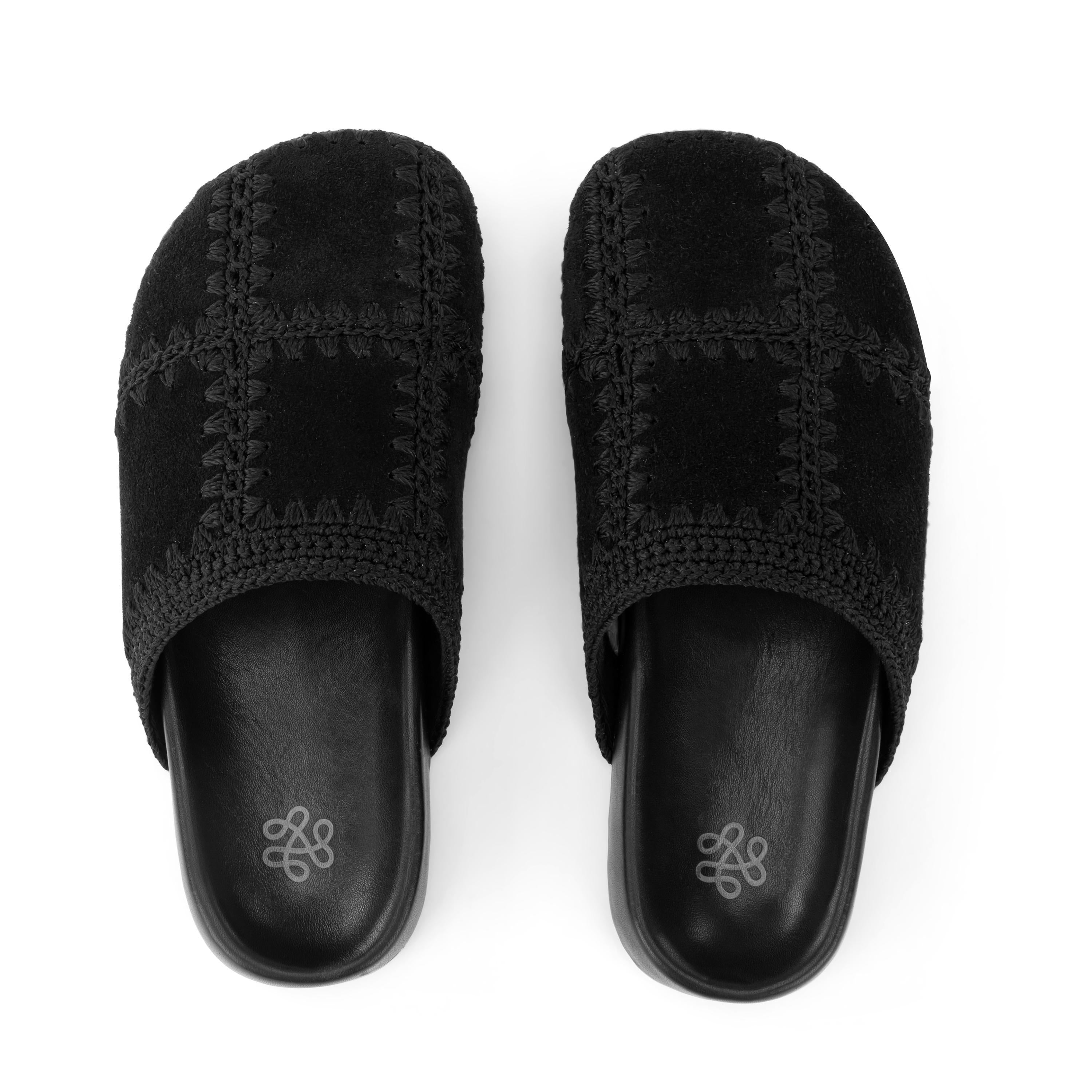 The Sak Bolinas Clog - Leather - Black Suede Patch