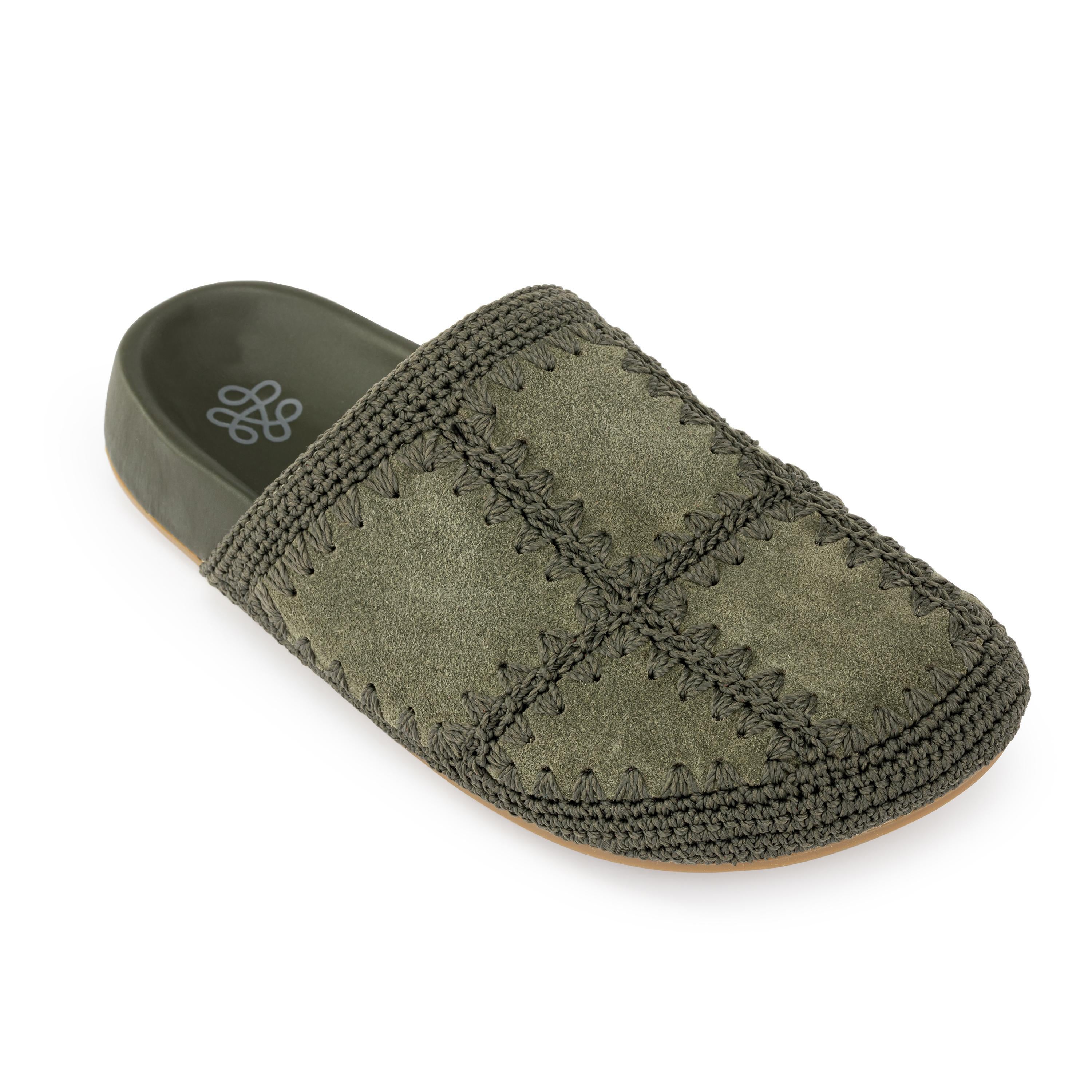 The Sak Bolinas Clog - Leather - Moss Suede Patch