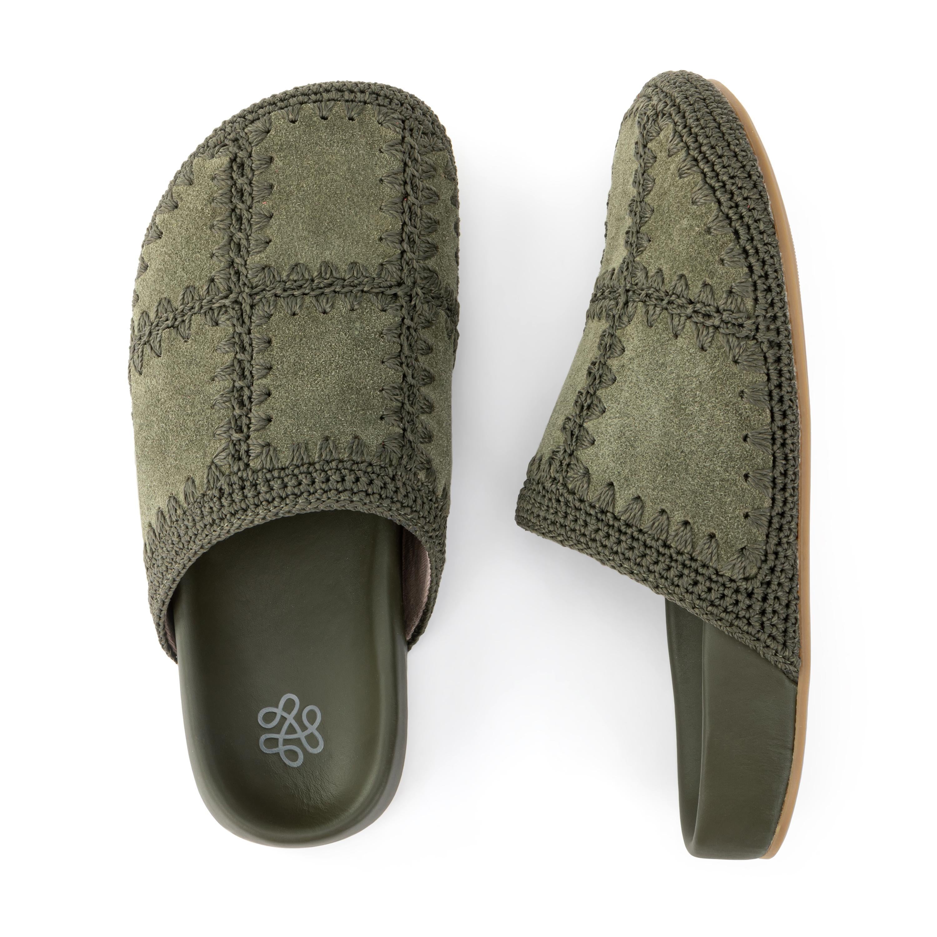 The Sak Bolinas Clog - Leather - Moss Suede Patch