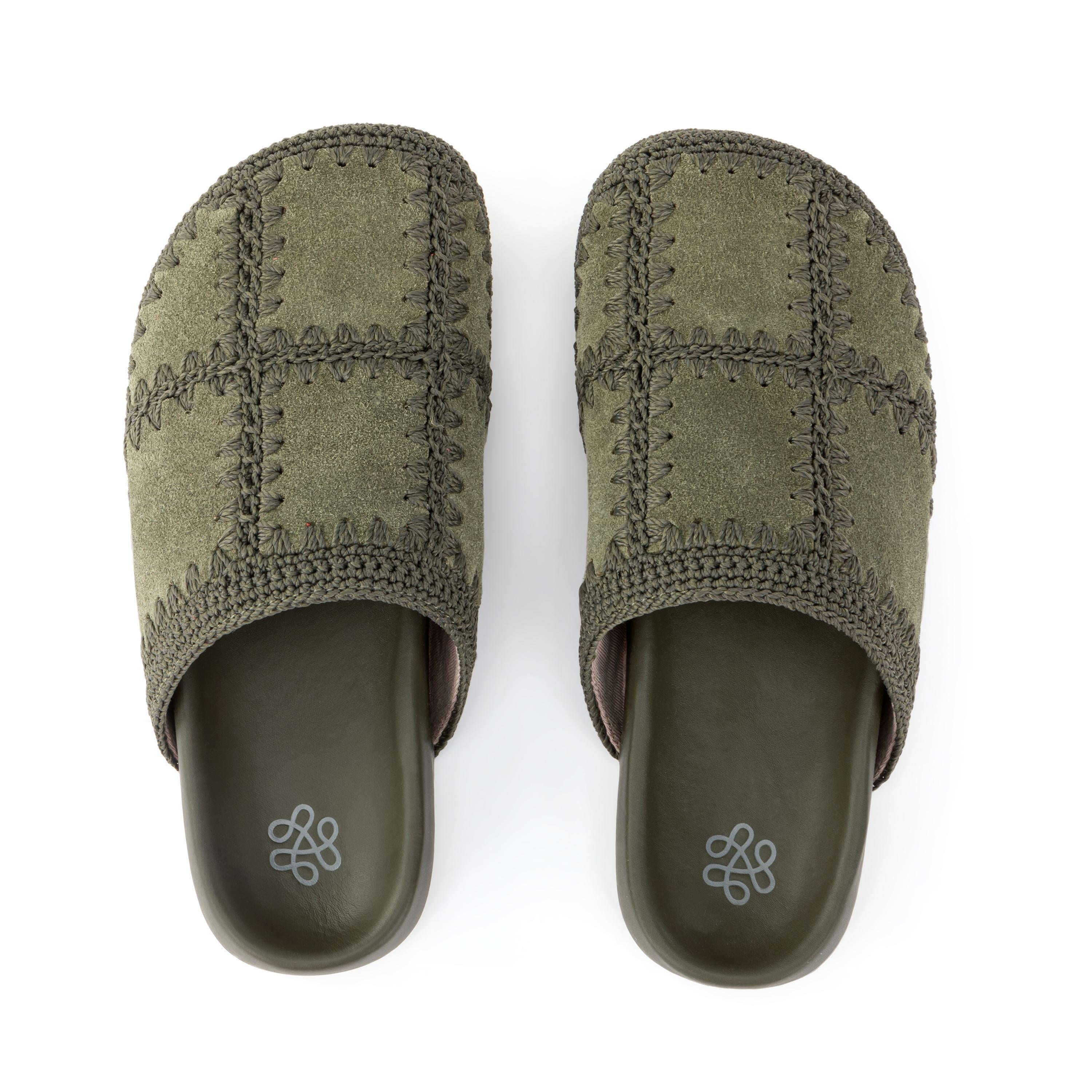 The Sak Bolinas Clog - Leather - Moss Suede Patch