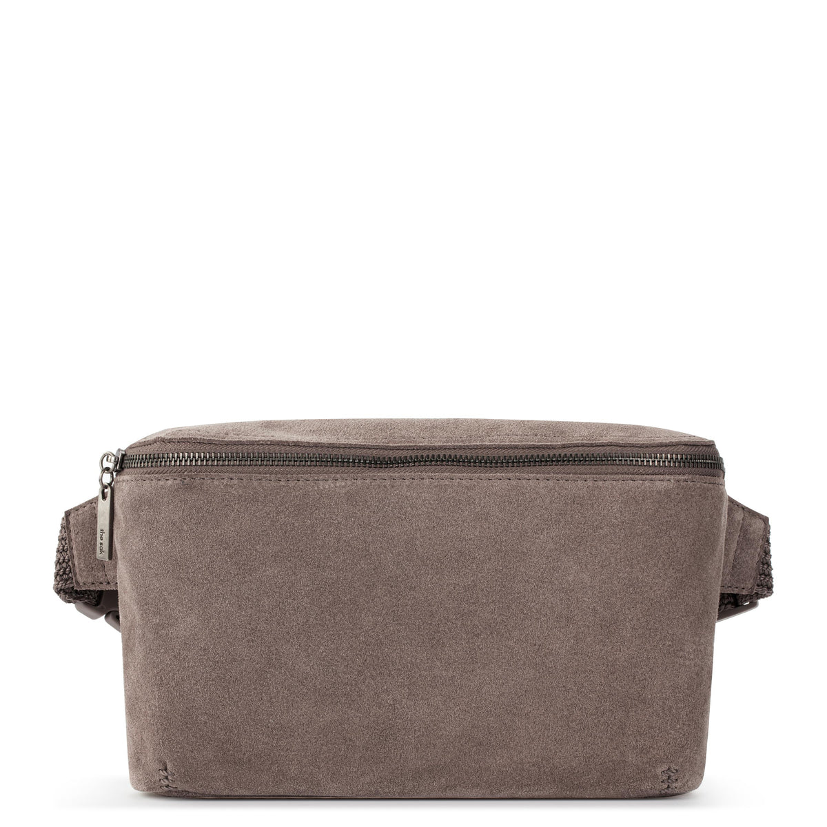 Caraway Large Belt Bag in Mushroom Suede