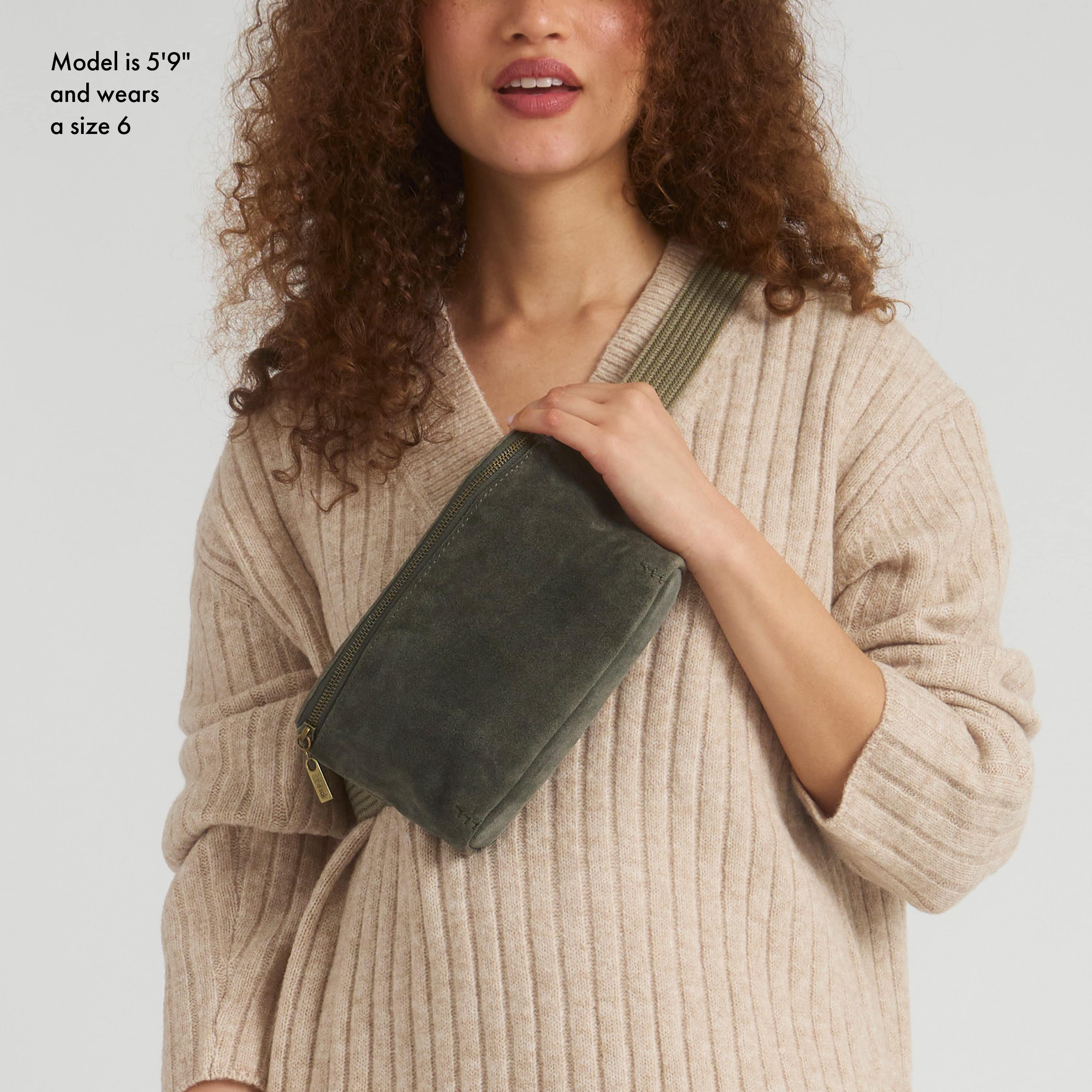 The Sak Caraway Small Belt Bag - Leather - Moss Suede