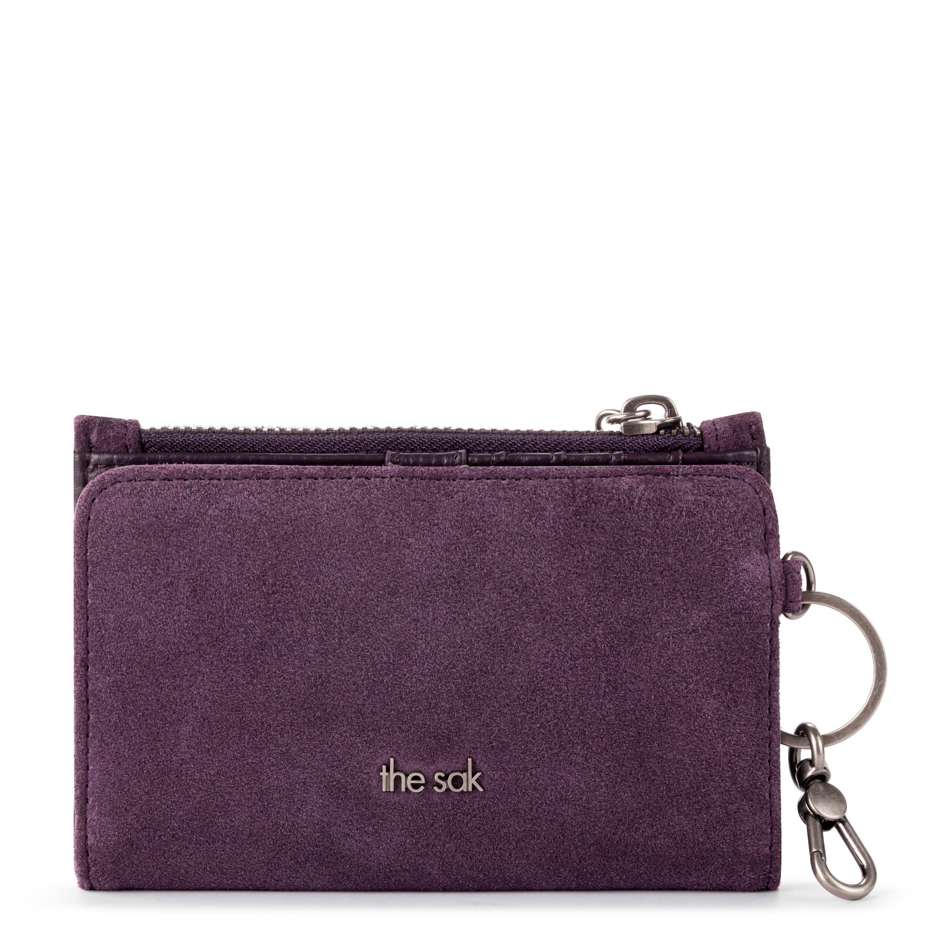The Sak Encino Essential Wallet - Leather - Aubergine Suede