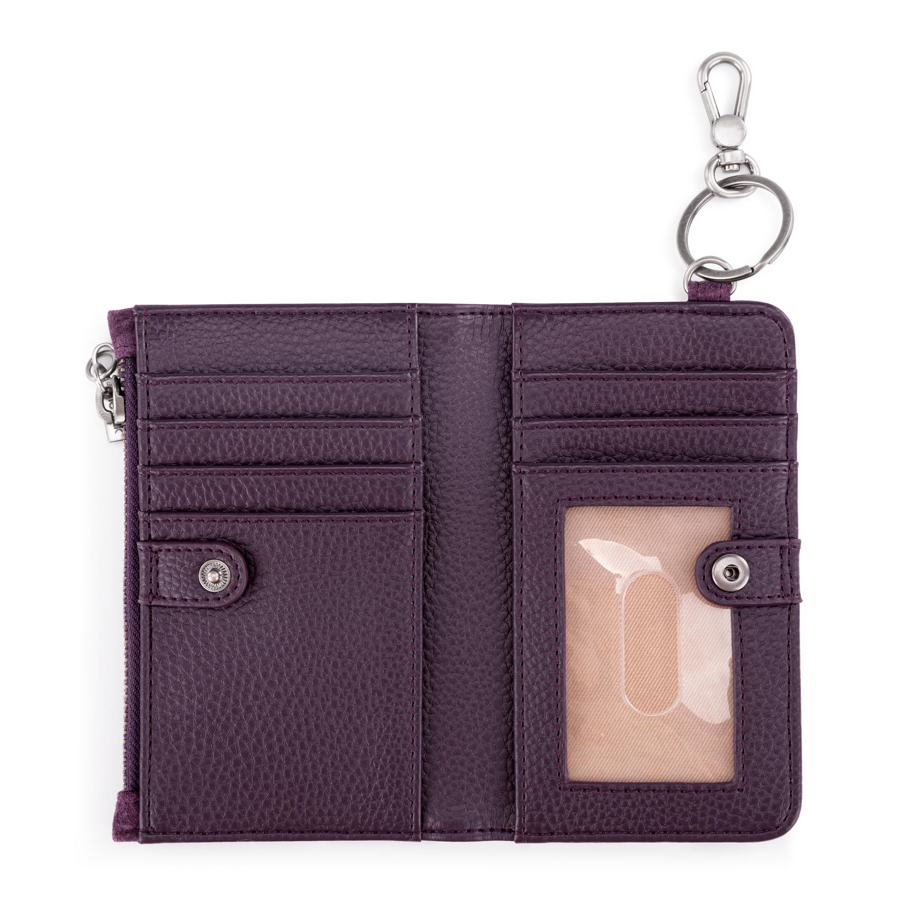 The Sak Encino Essential Wallet - Leather - Aubergine Suede