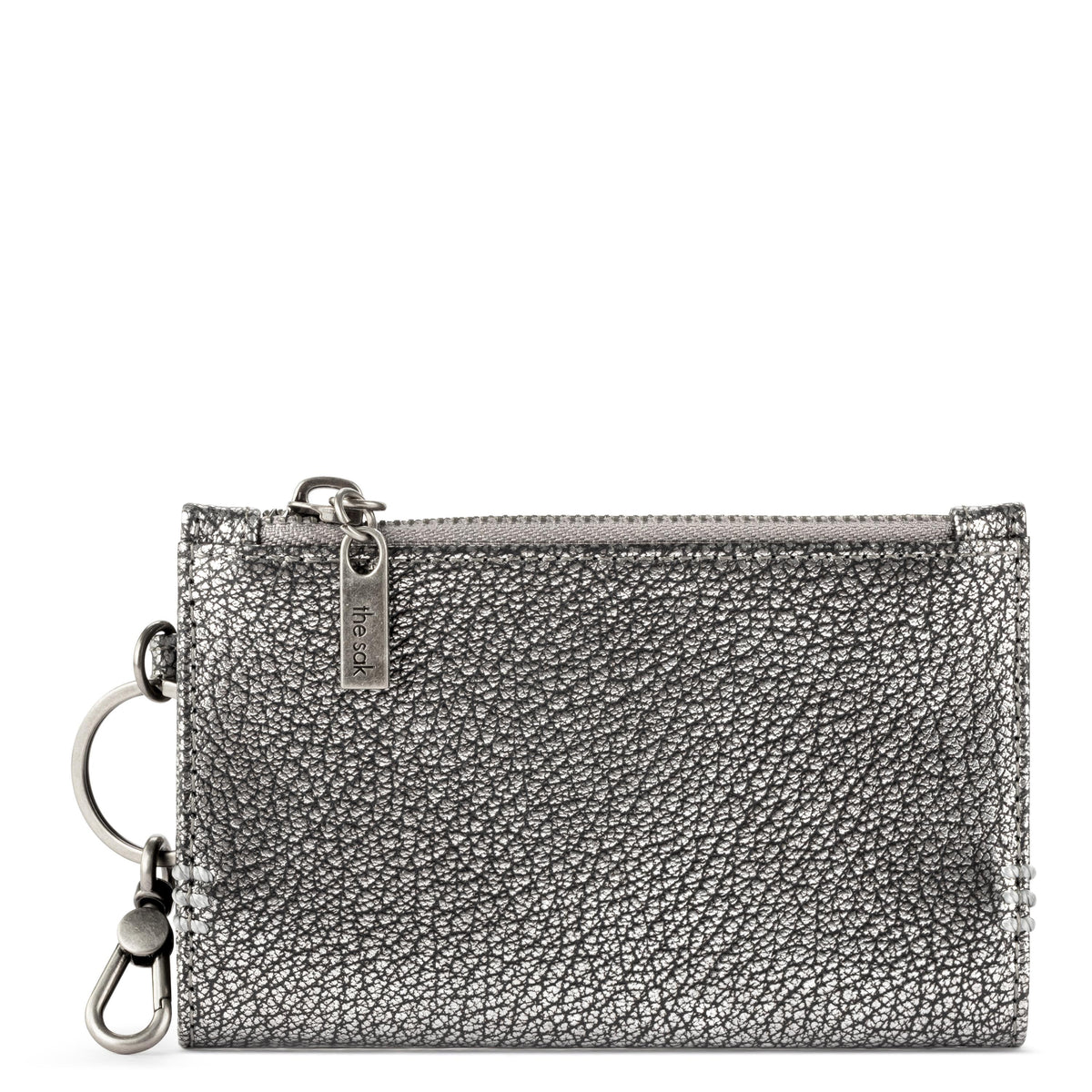 Encino Essential Wallet in Dark Silver Leather