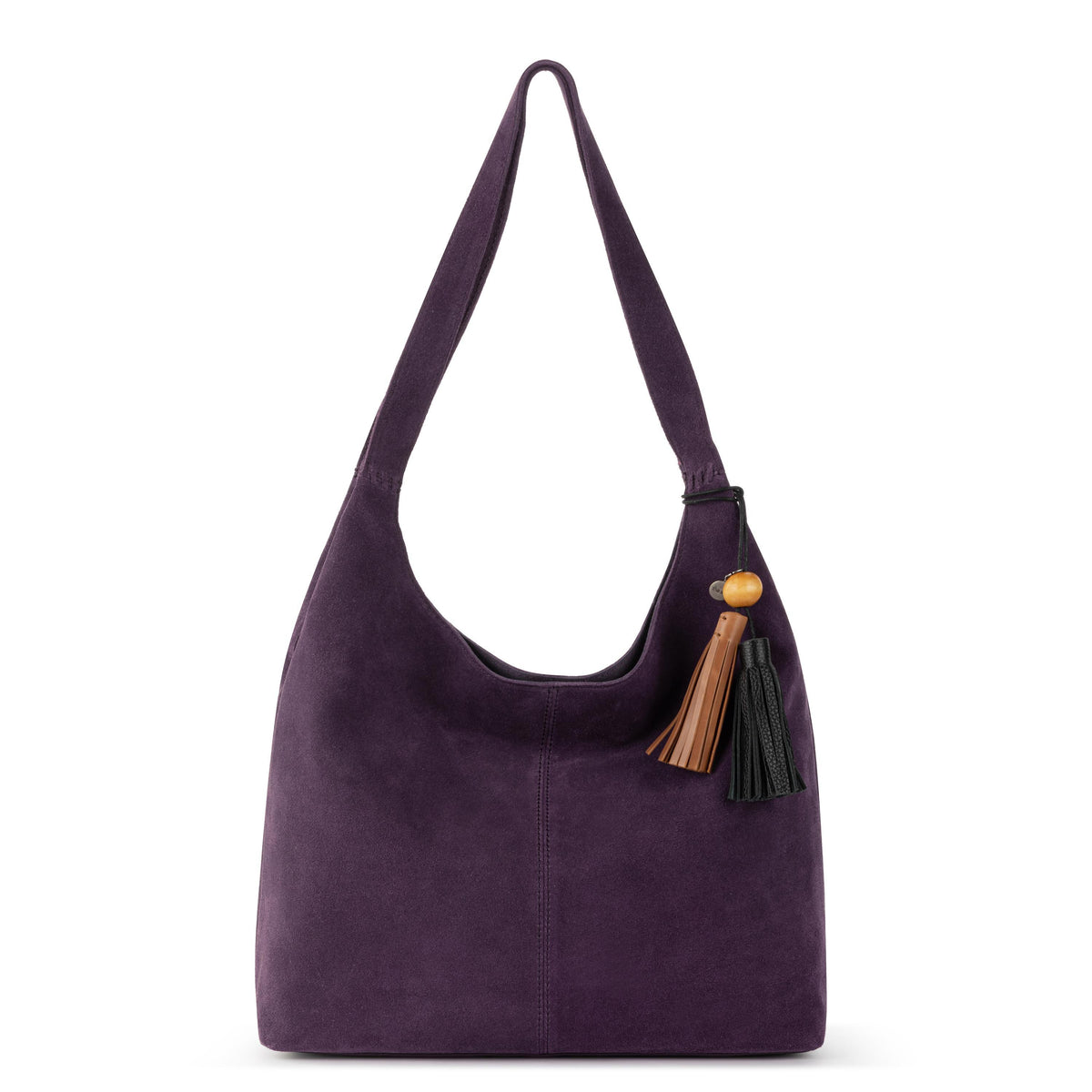 Huntley Hobo Bag in Aubergine Suede