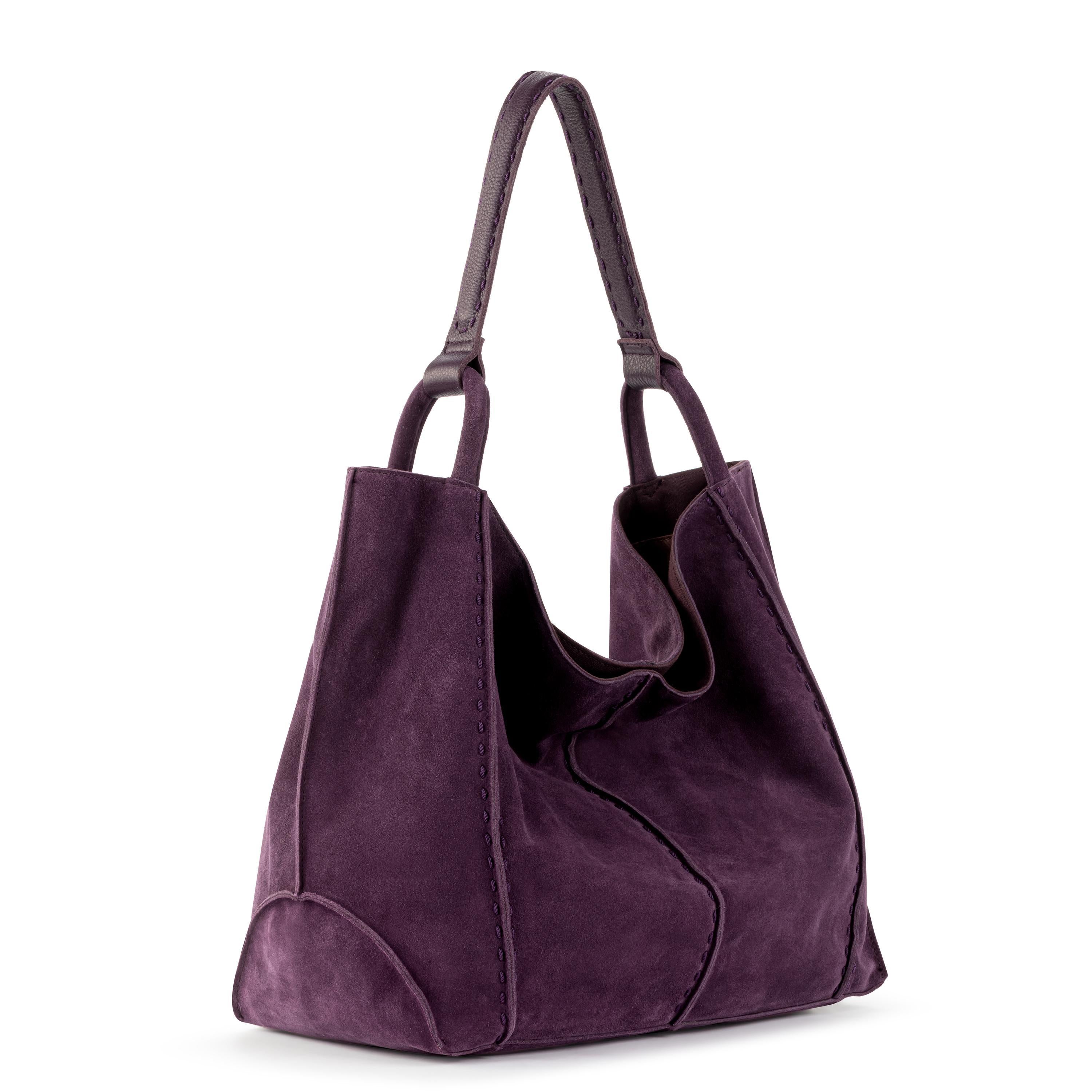 The Sak Los Feliz Large Tote - Leather - Aubergine Suede