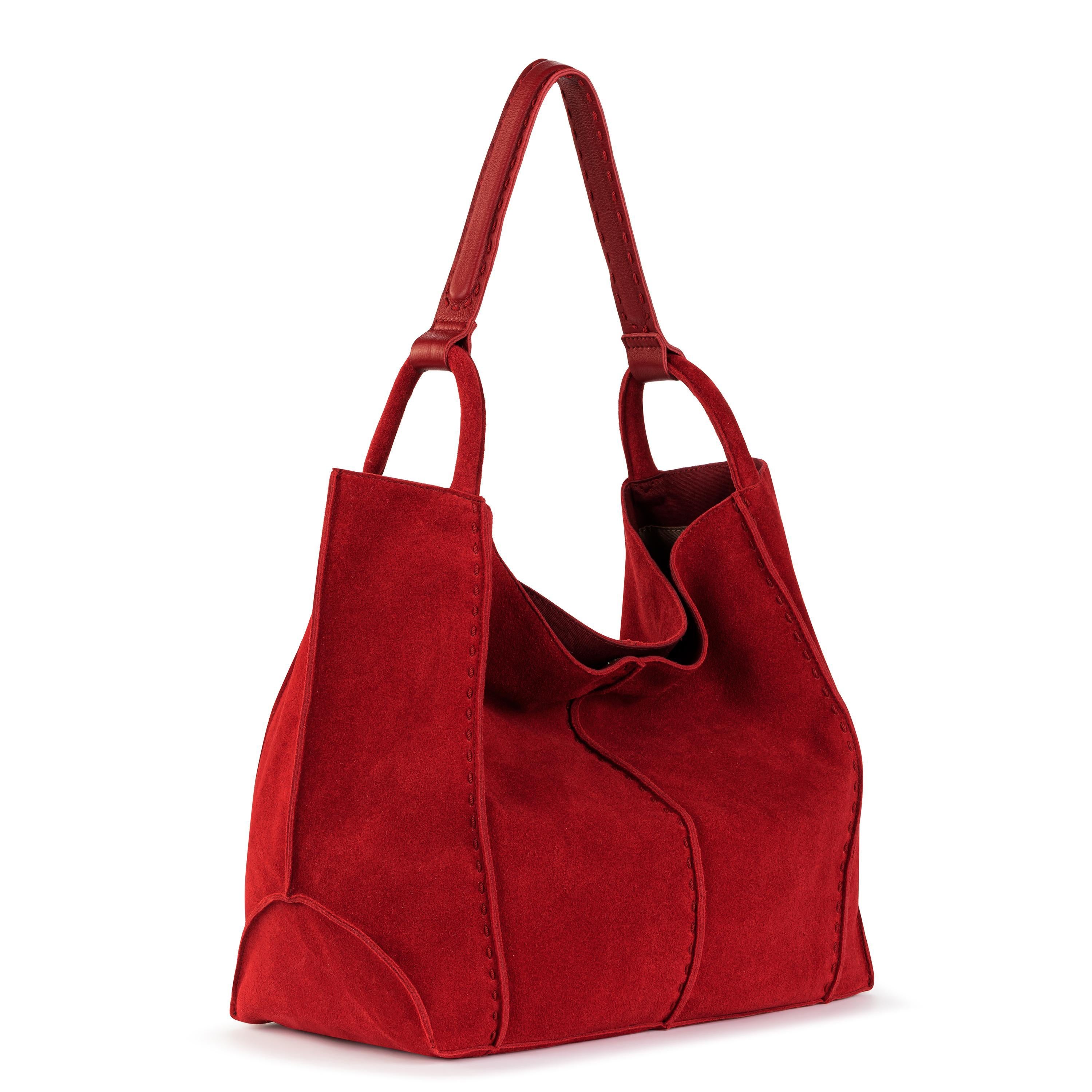 The Sak Los Feliz Large Tote - Leather - Scarlet Suede