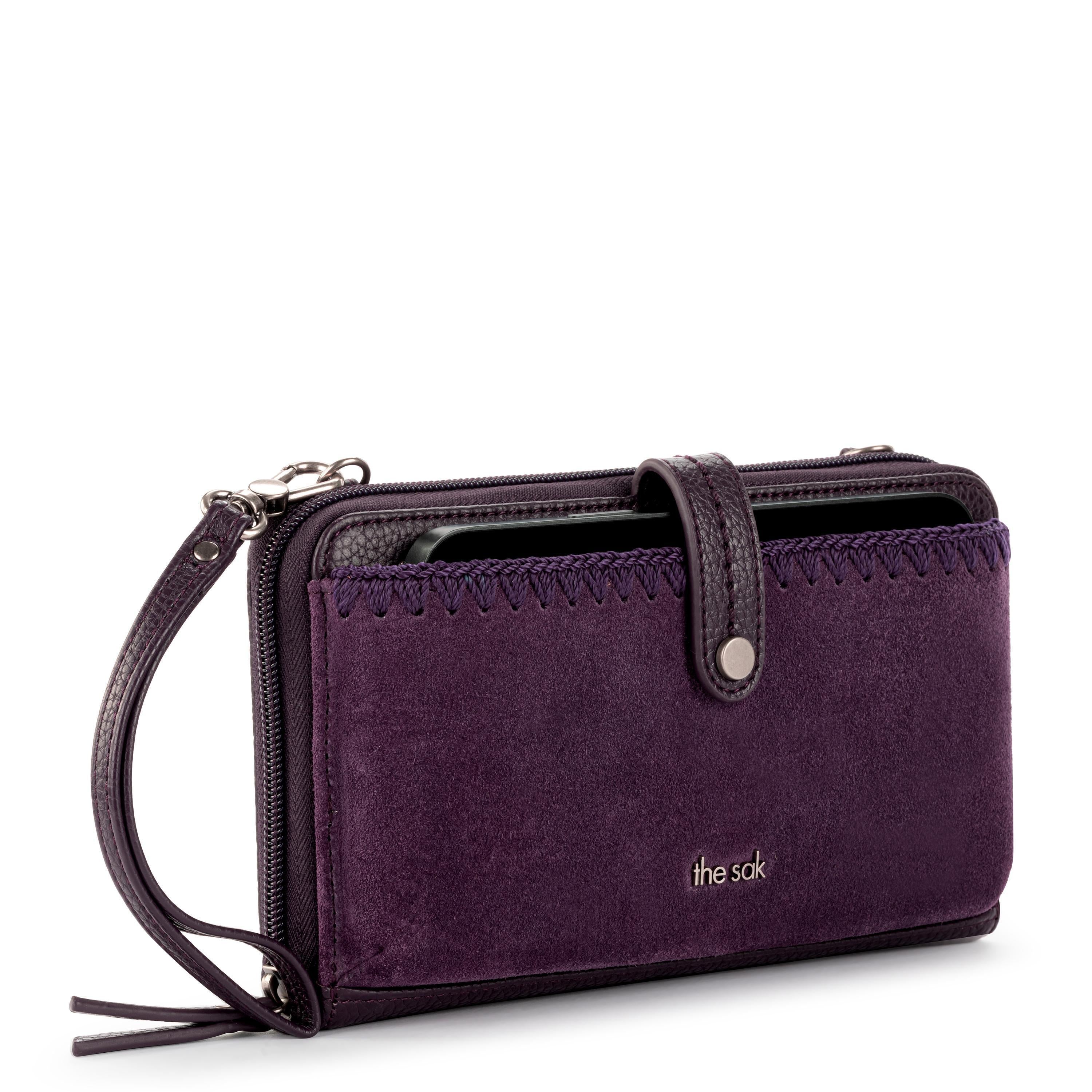The Sak Iris Smartphone Wallet - Leather - Aubergine Suede