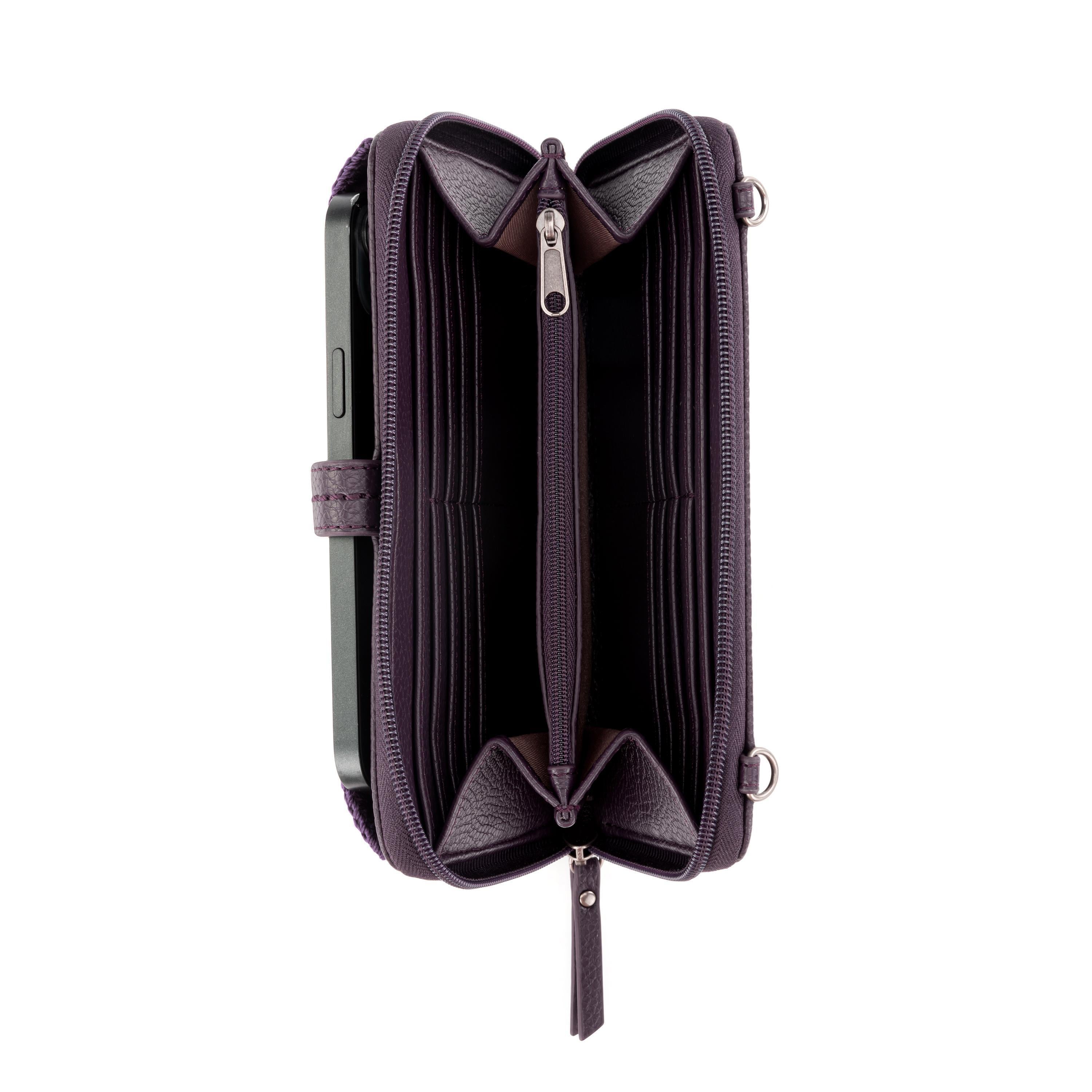 The Sak Iris Smartphone Wallet - Leather - Aubergine Suede
