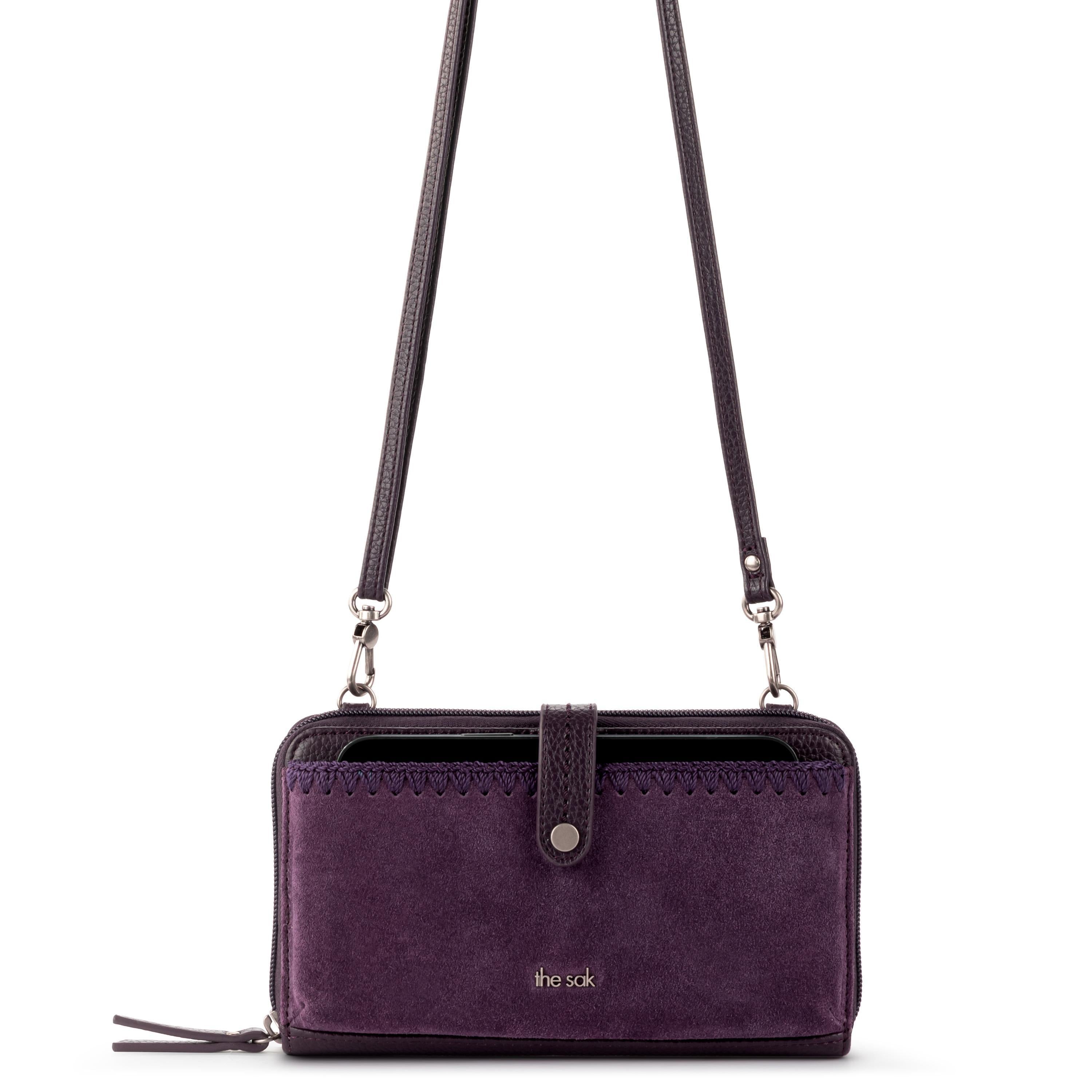The Sak Iris Smartphone Wallet - Leather - Aubergine Suede