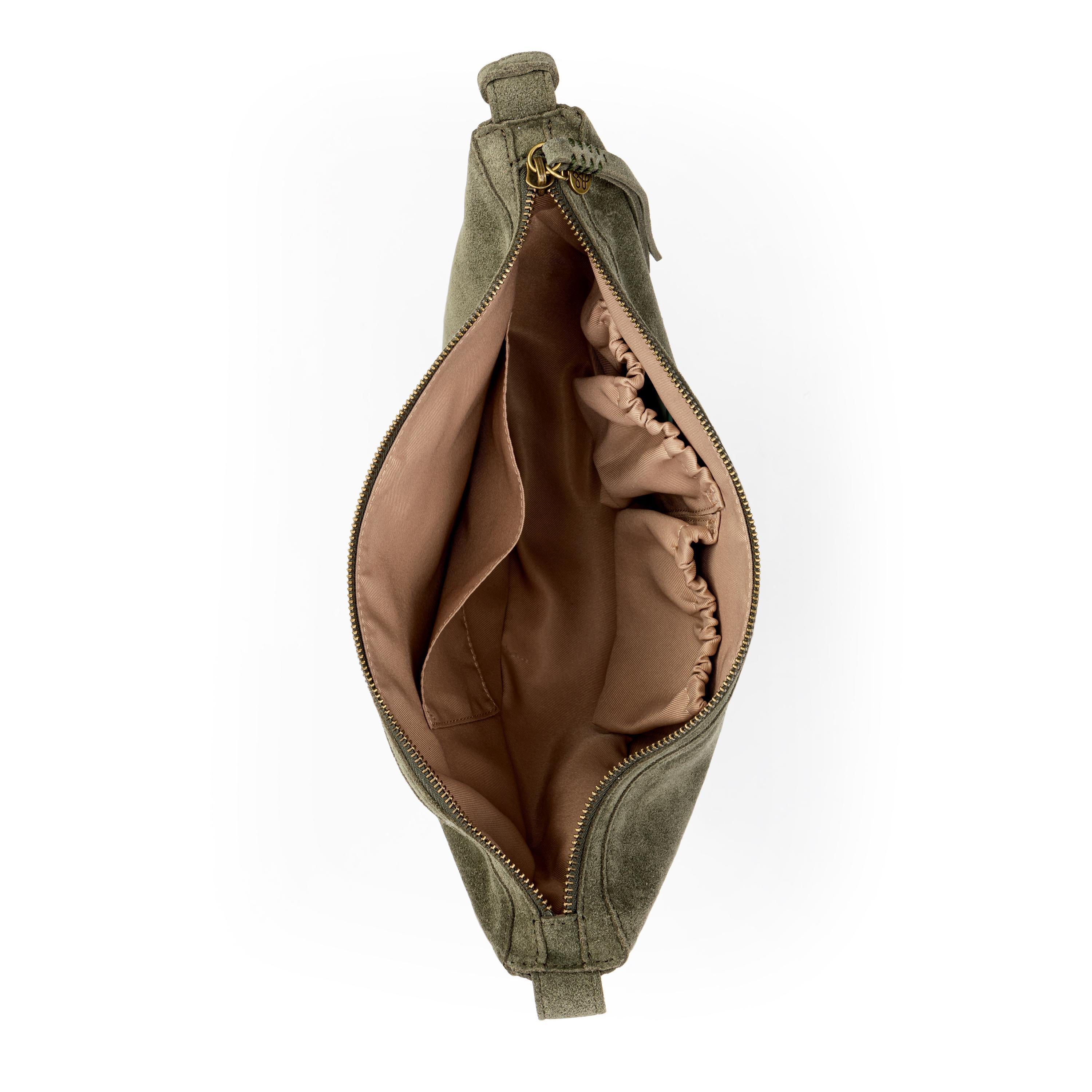 The Sak Tess Large Sling - Leather - Moss Suede