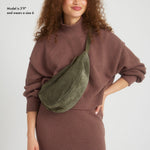 The Sak Tess Large Sling - Leather - Moss Suede