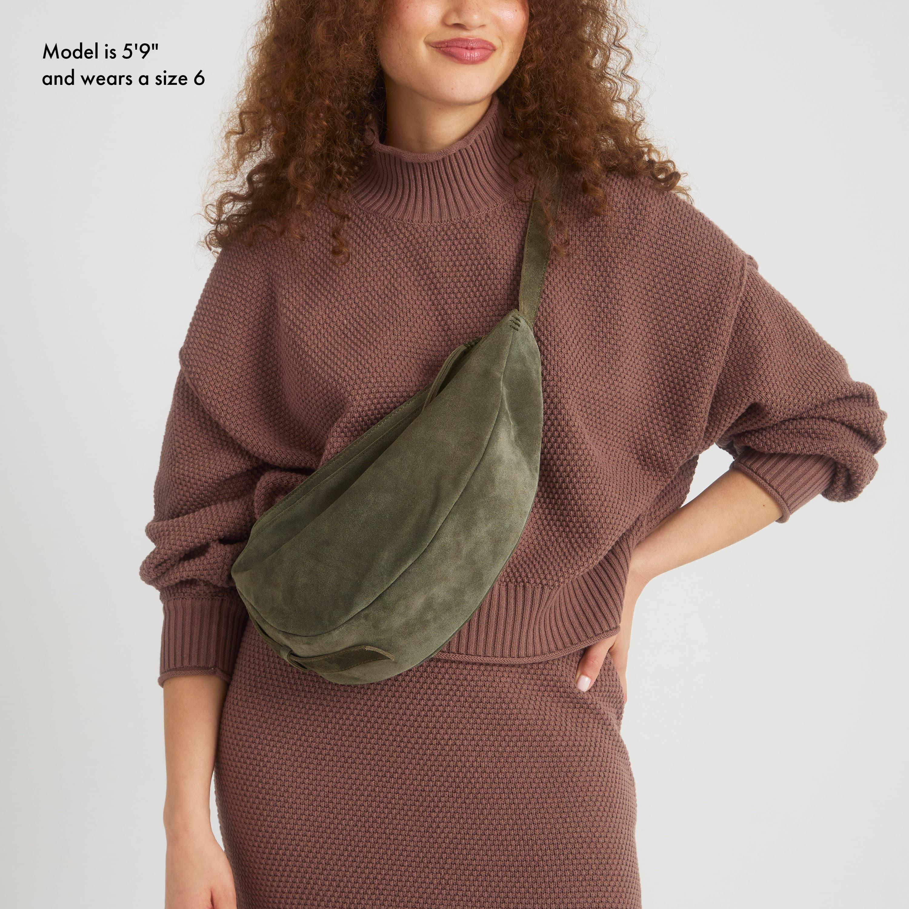 The Sak Tess Large Sling - Leather - Moss Suede