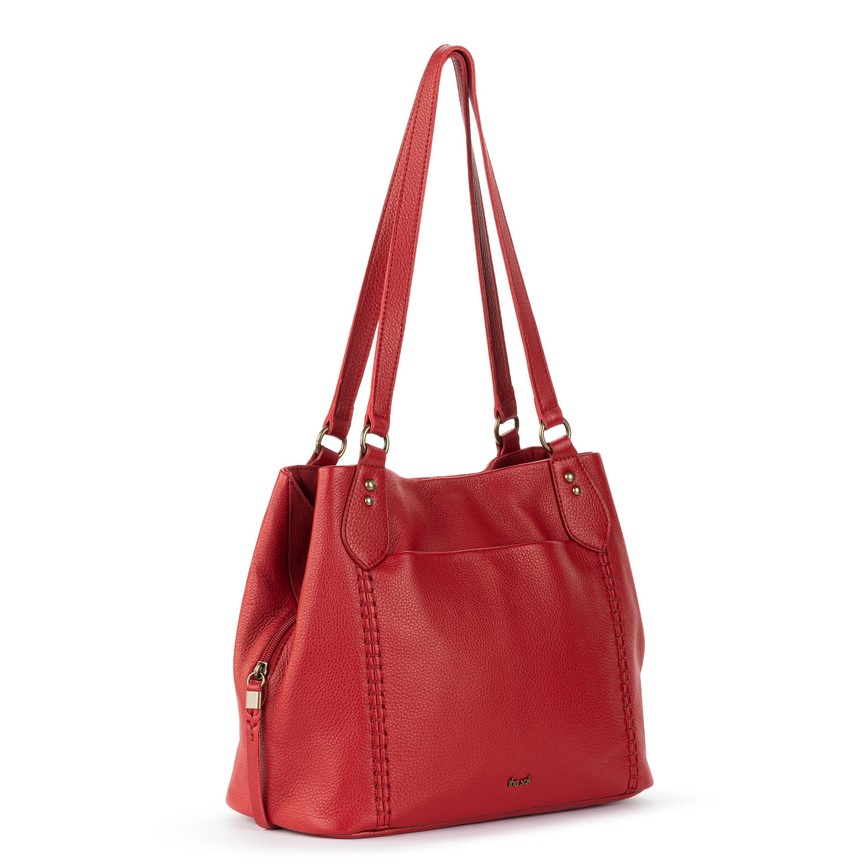 The Sak Melrose Satchel - Leather - Scarlet