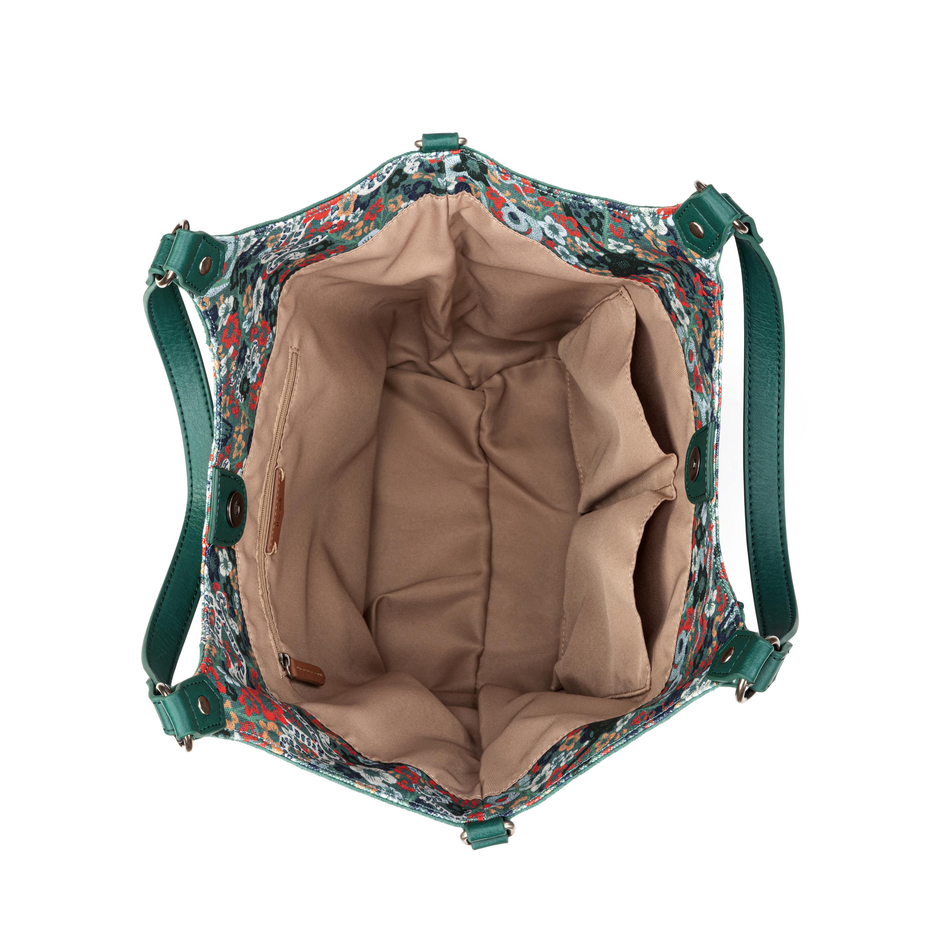 The Sak Roma Shopper - Leather - Emerald Mojave Garden