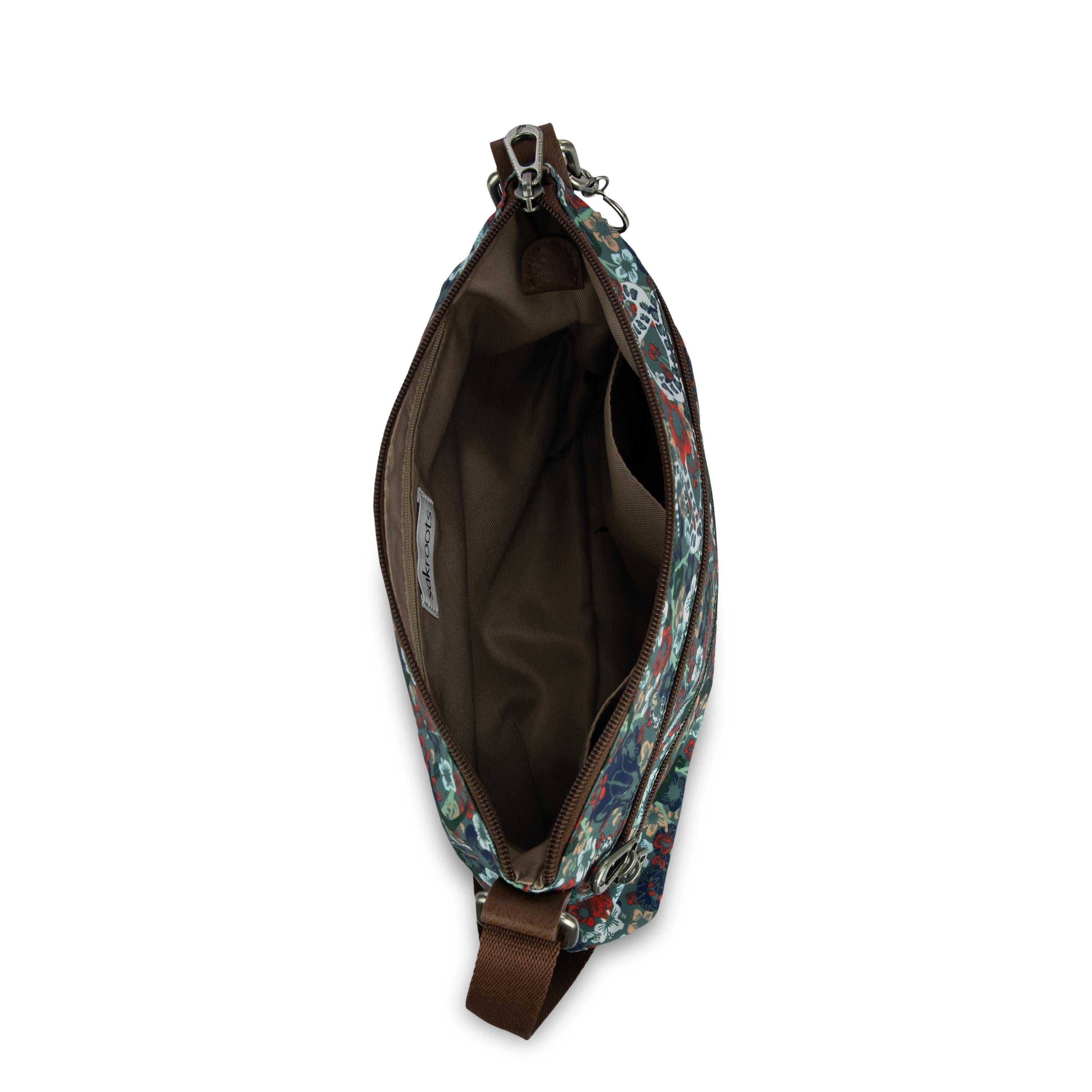 Sakroots Basic Crossbody - EcoTwill - Emerald Mojave Garden
