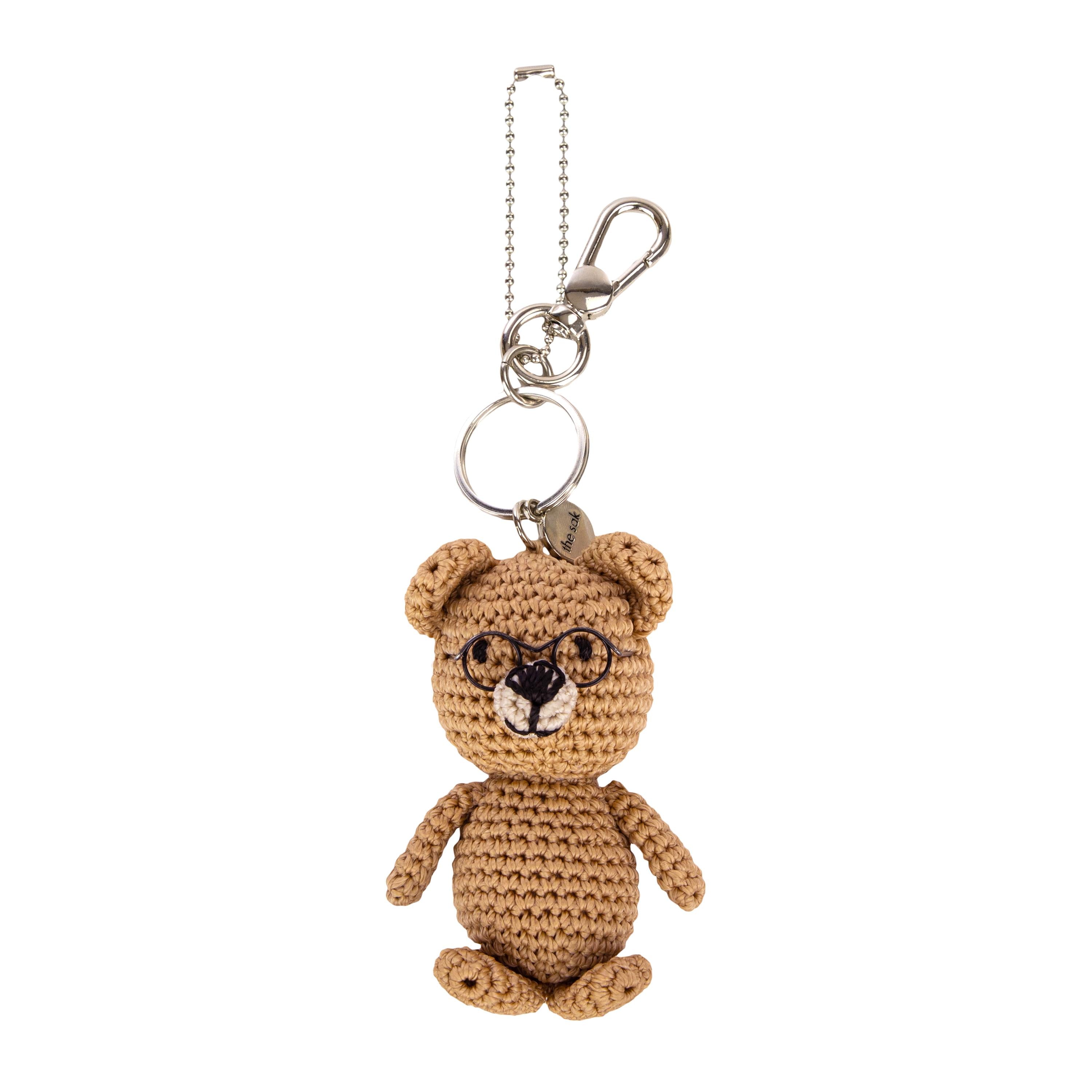 The Sak Yarnicharmz Dangle - Hand Crochet - Teddy Bear