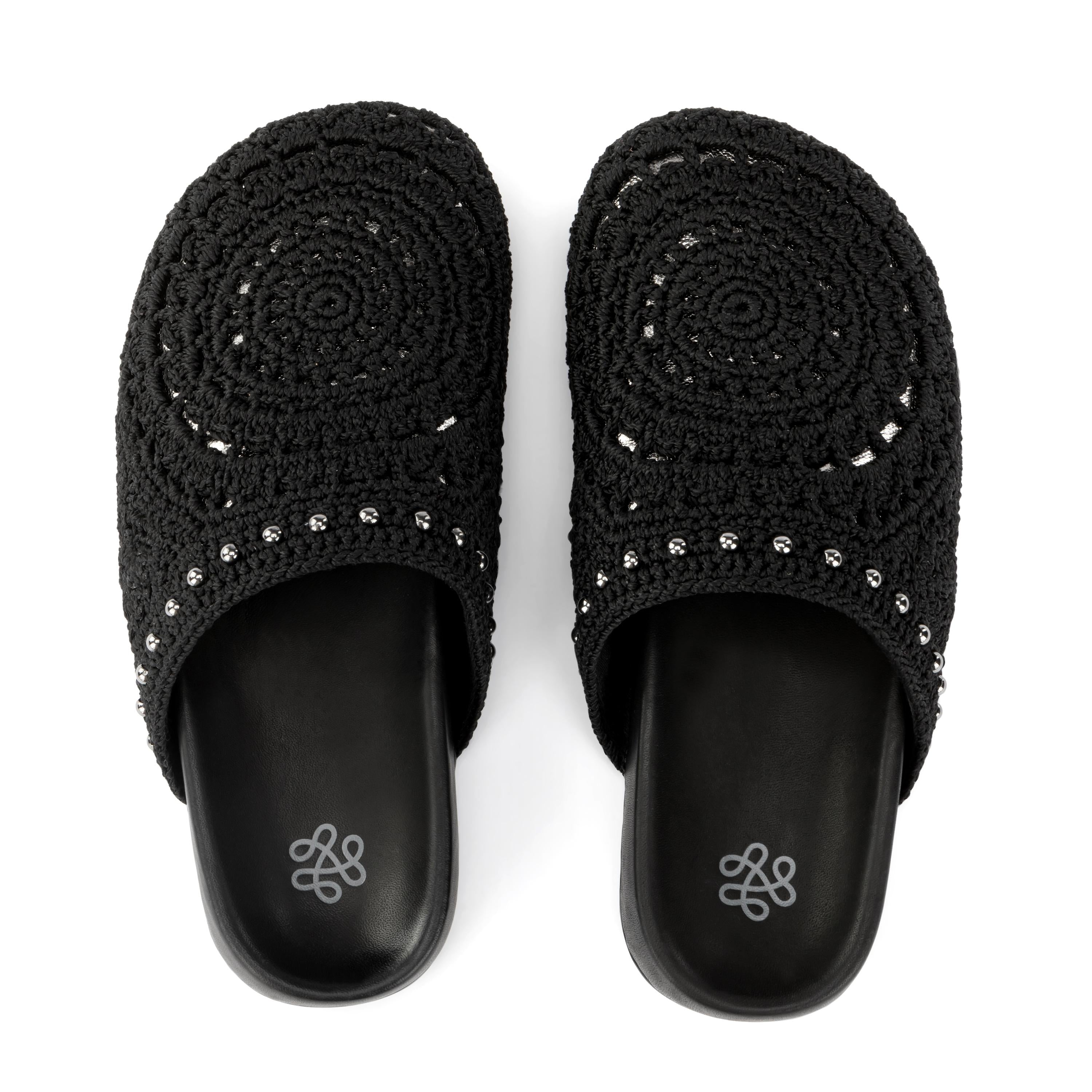 The Sak Bolinas Clog - Hand Crochet - Black Medallion