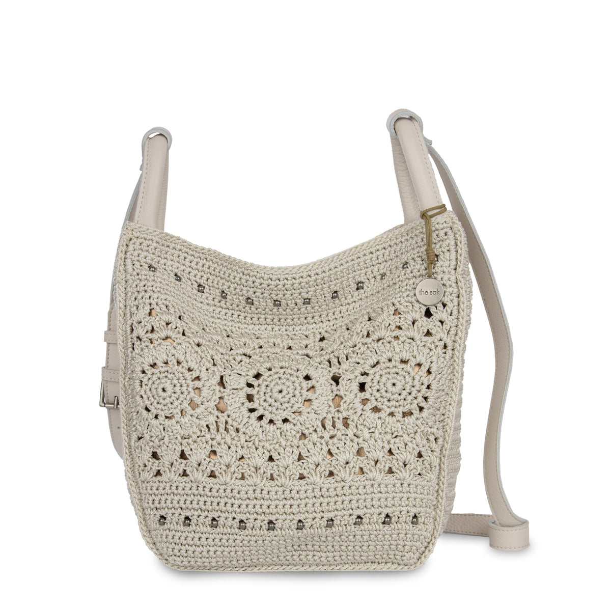 Los Feliz Crossbody Bag in Natural Medallion Crochet