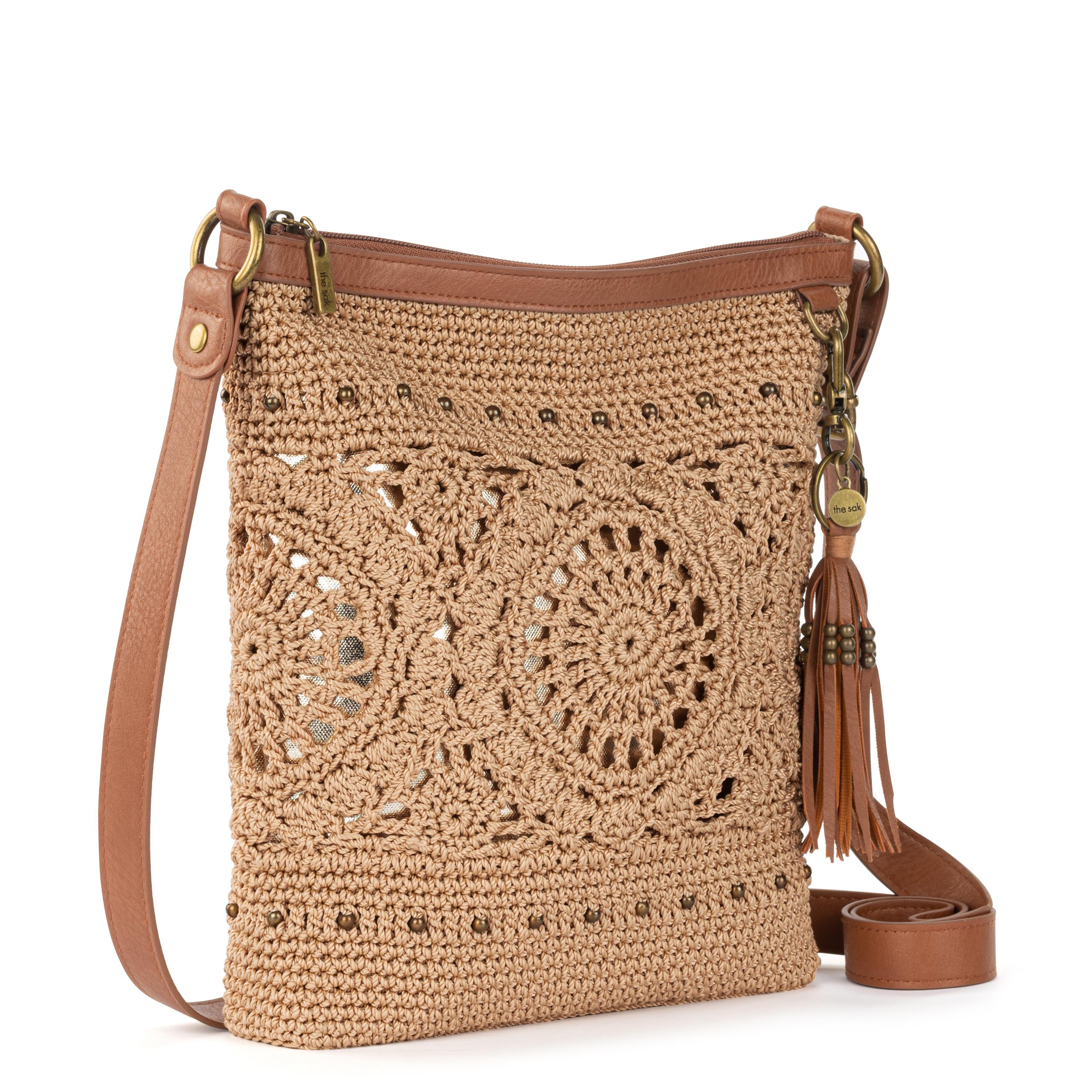 The Sak Lucia Crossbody - Hand Crochet - Bamboo Medallion