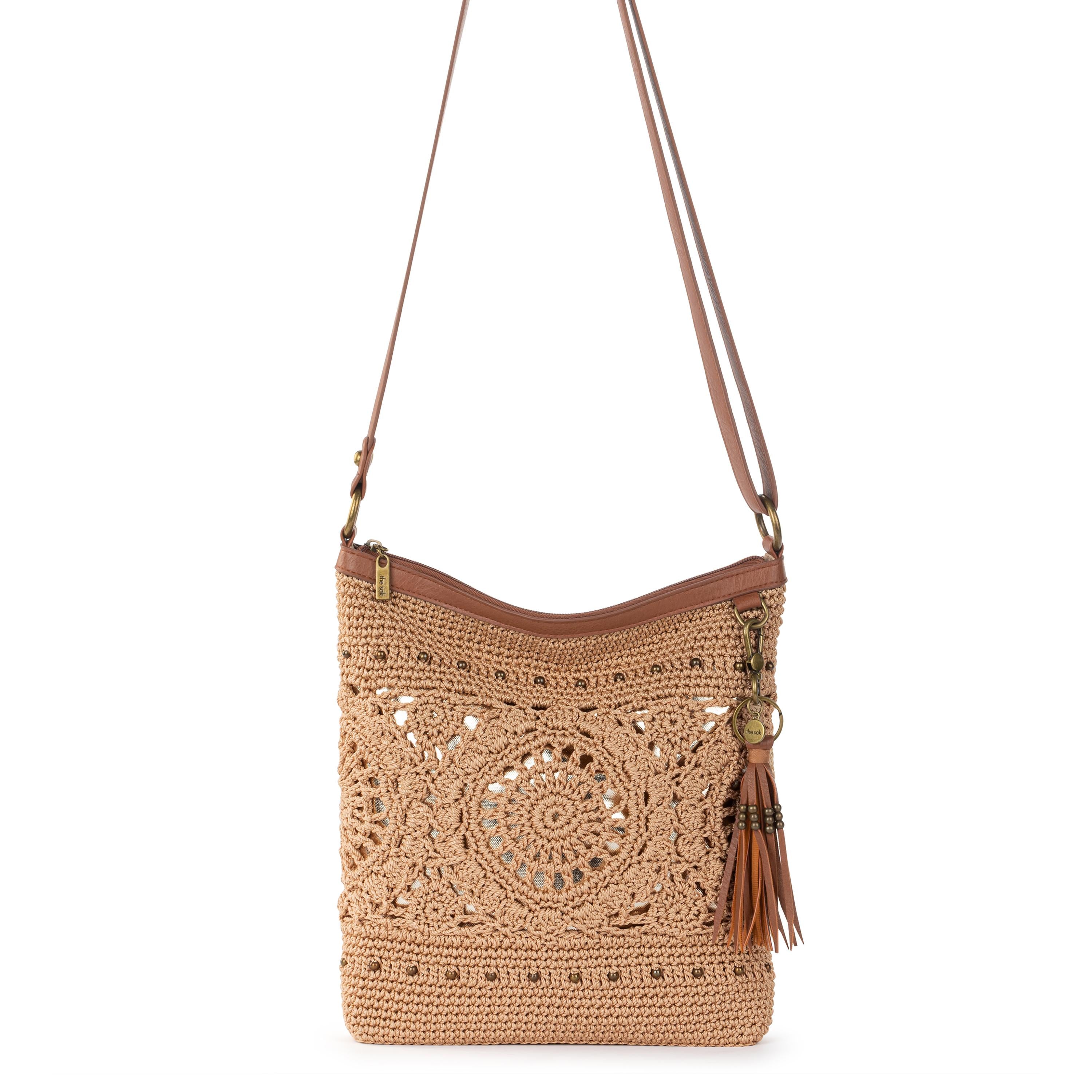 The Sak Lucia Crossbody - Hand Crochet - Bamboo Medallion