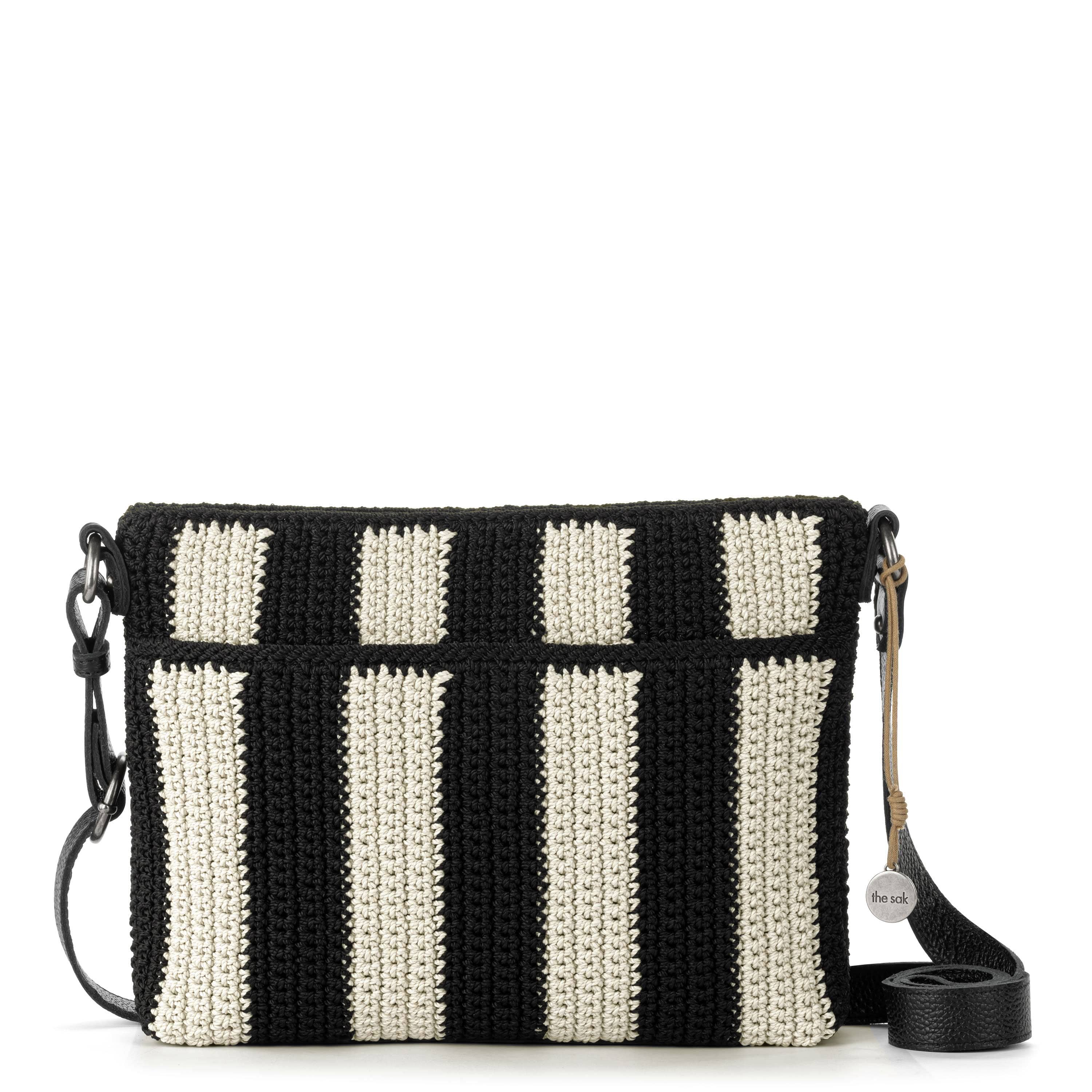 The Sak Melrose Crossbody - Hand Crochet - Black Stripe