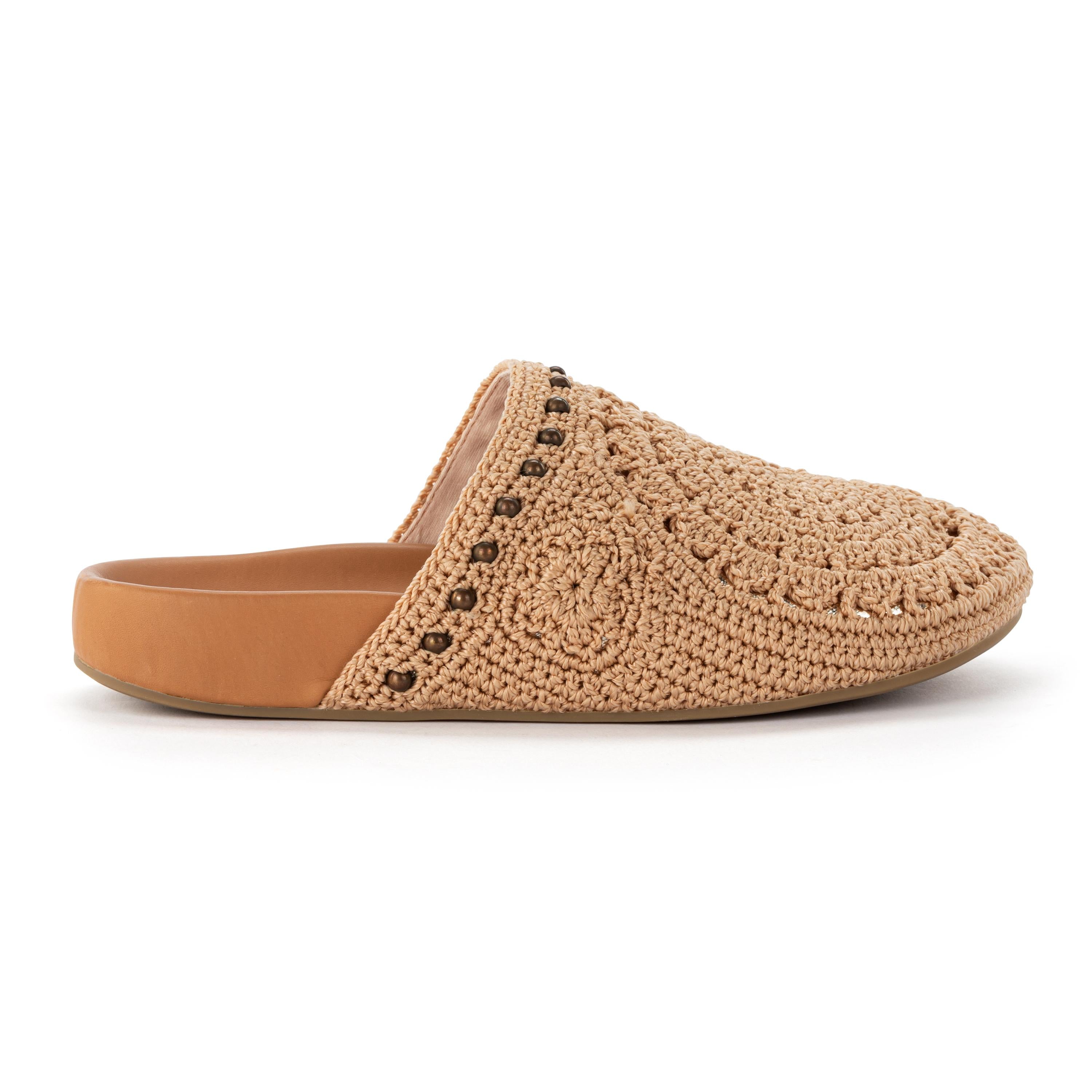 Bolinas Clog in Natural Grey Medallion Crochet - The Sak Bolinas Clog in Natural Grey Medallion Crochet - The Sak