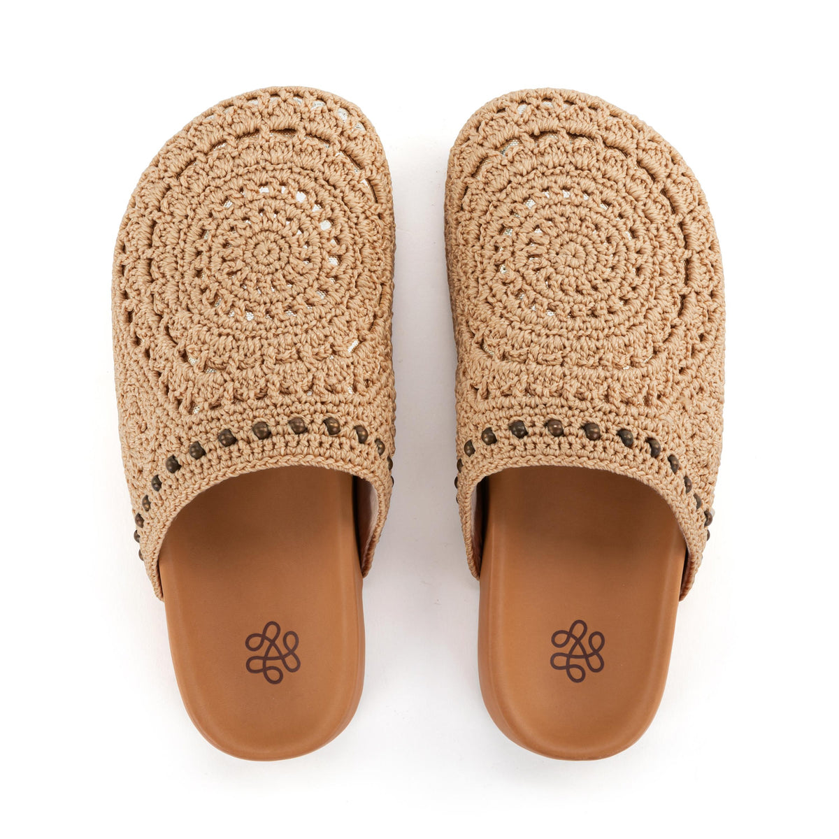 Bolinas Clog in Bamboo Medallion Crochet