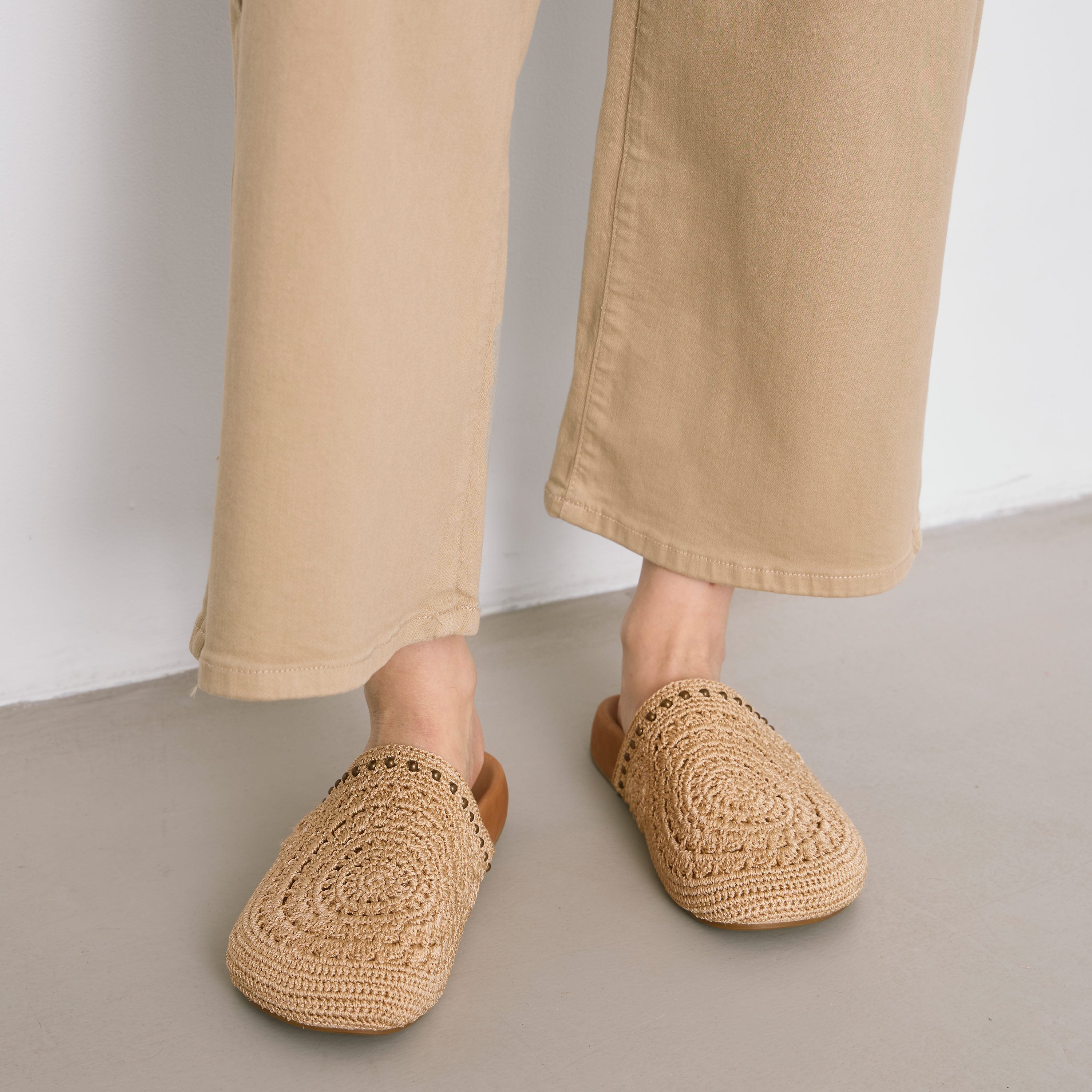 The Sak Bolinas Clog - Hand Crochet - Bamboo Medallion