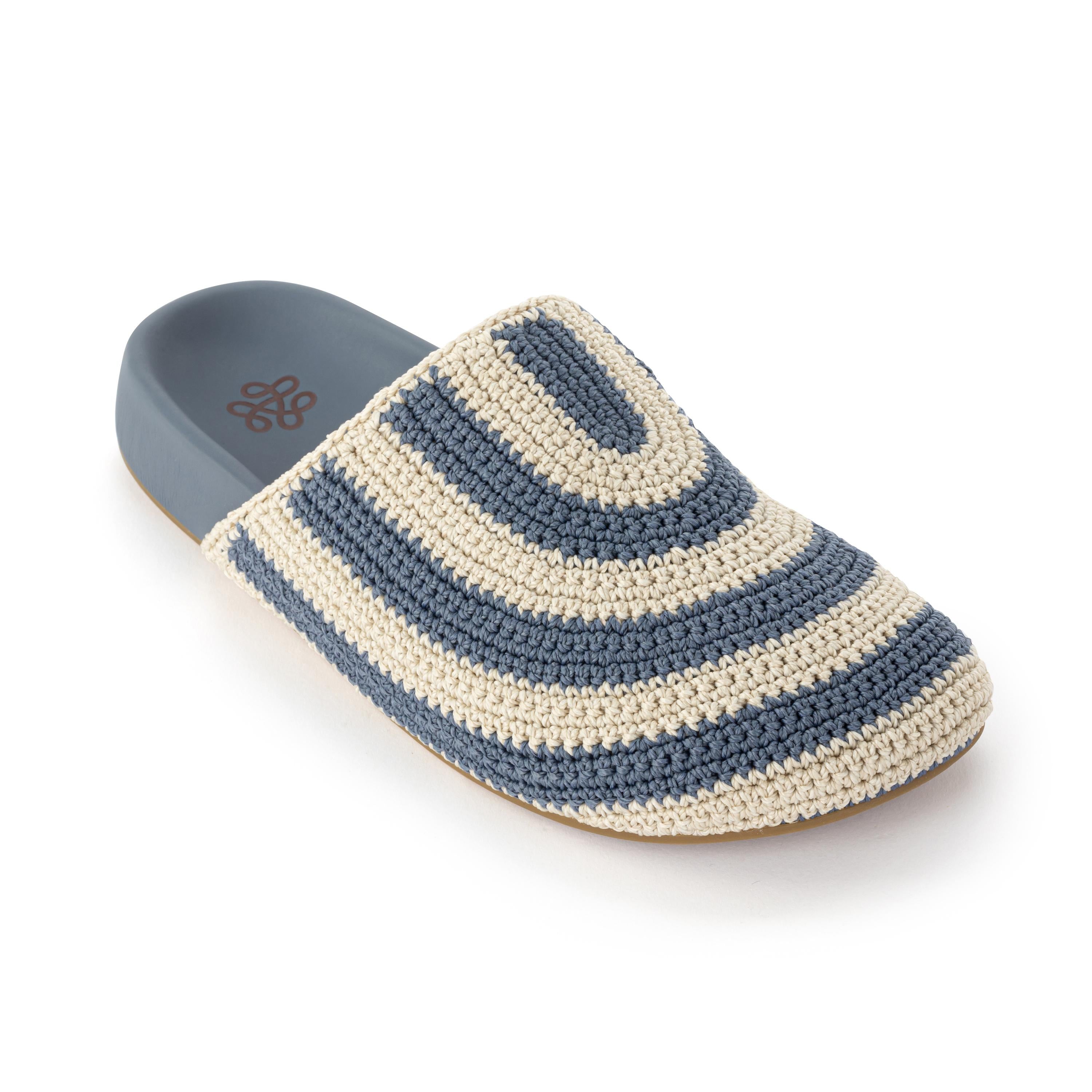 The Sak Bolinas Clog - Hand Crochet - Maritime Stripe