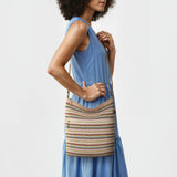The Sak Lucia Crossbody - Hand Crochet - Pink Multi Stripe